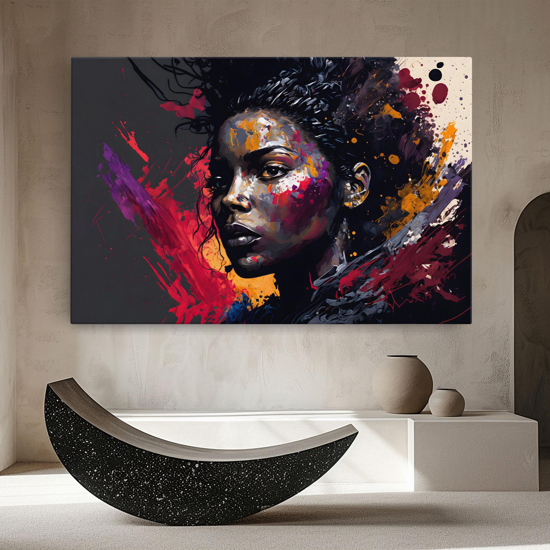 Tablou Canvas African Woman Splash mockup 8