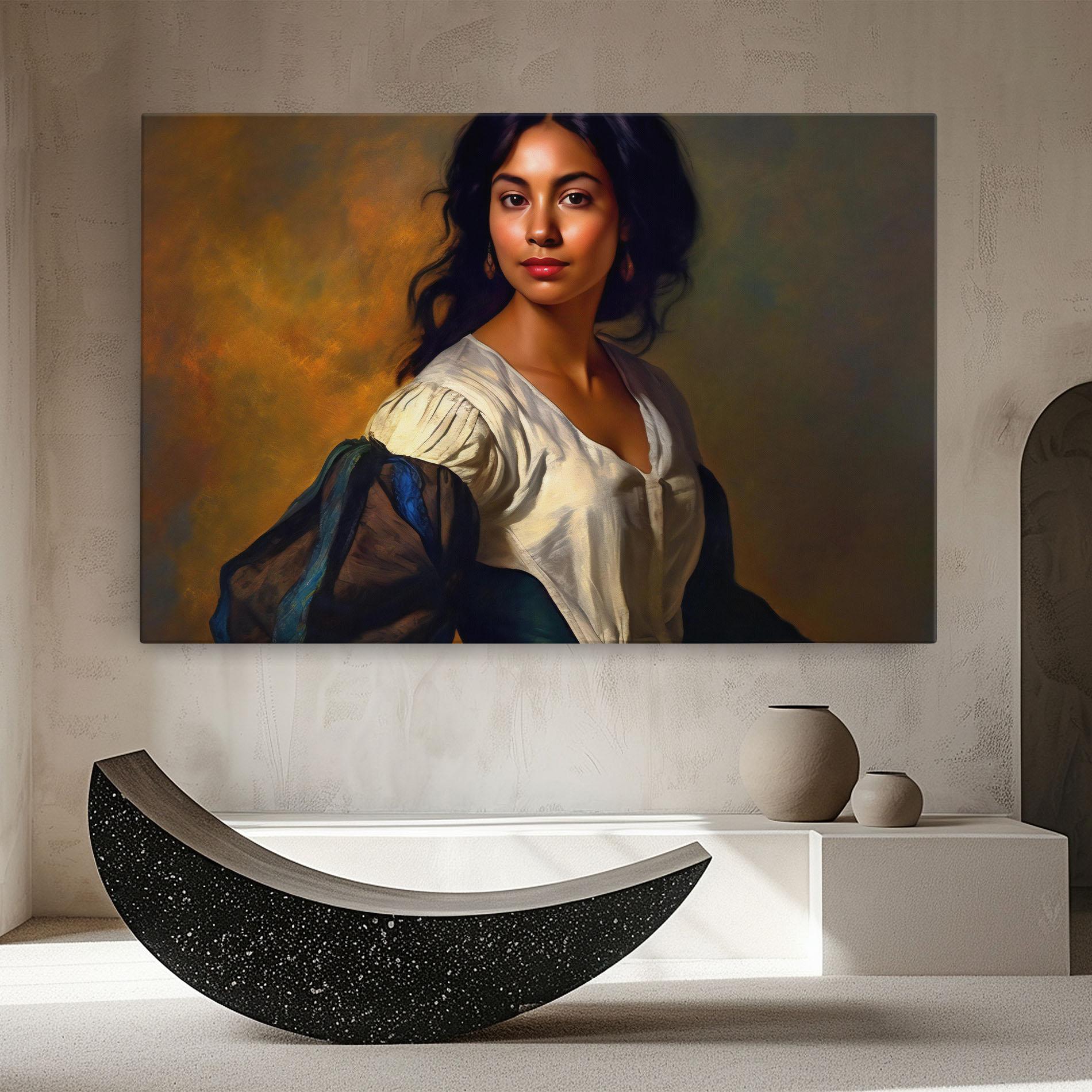 Tablou Canvas Beautiful Brunette Art mockup 8