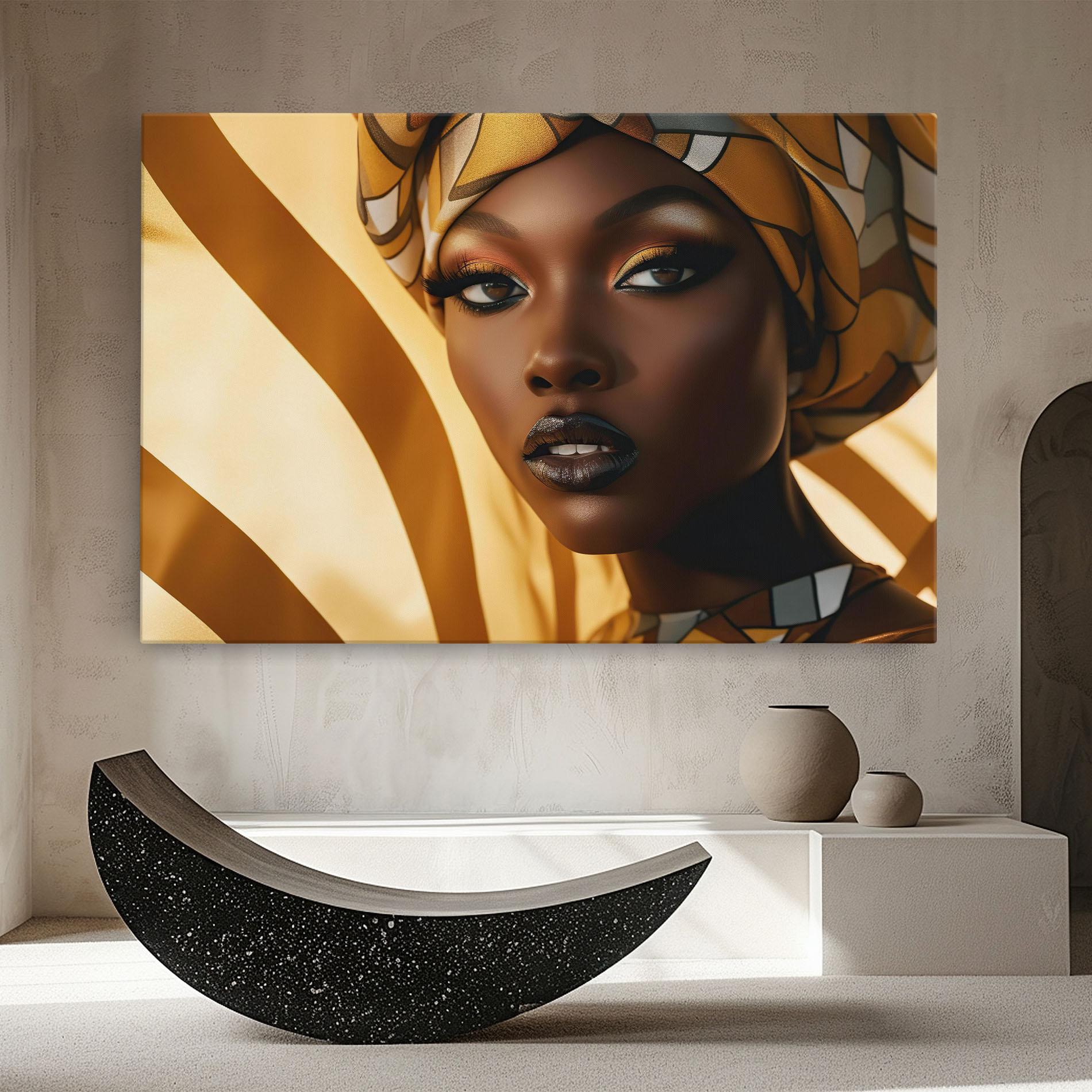 Tablou Canvas Fashion African Woman mockup 8