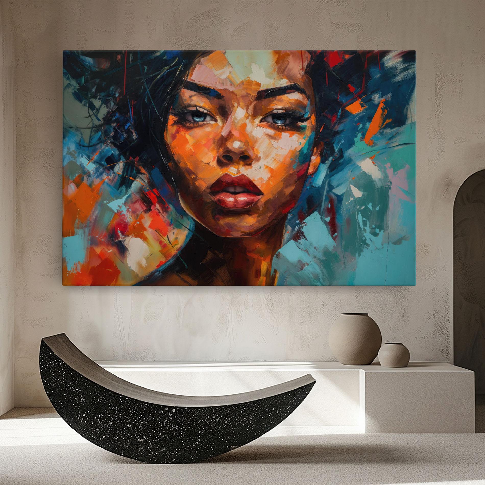 Tablou Canvas Intense Fiery Portrait mockup 8