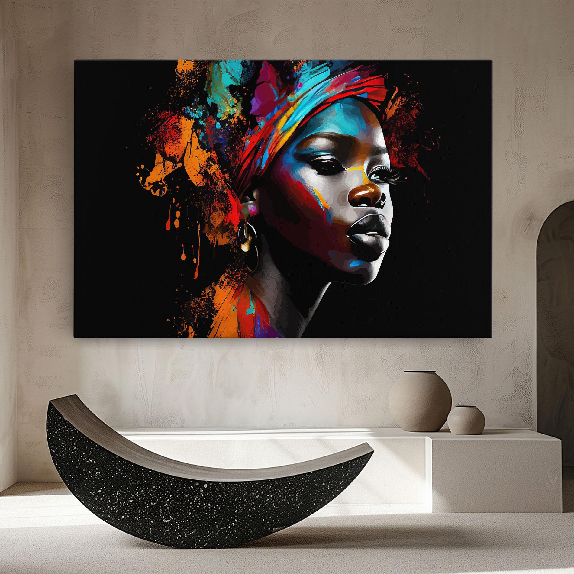 Tablou Canvas Pretty African Art Splash mockup 8