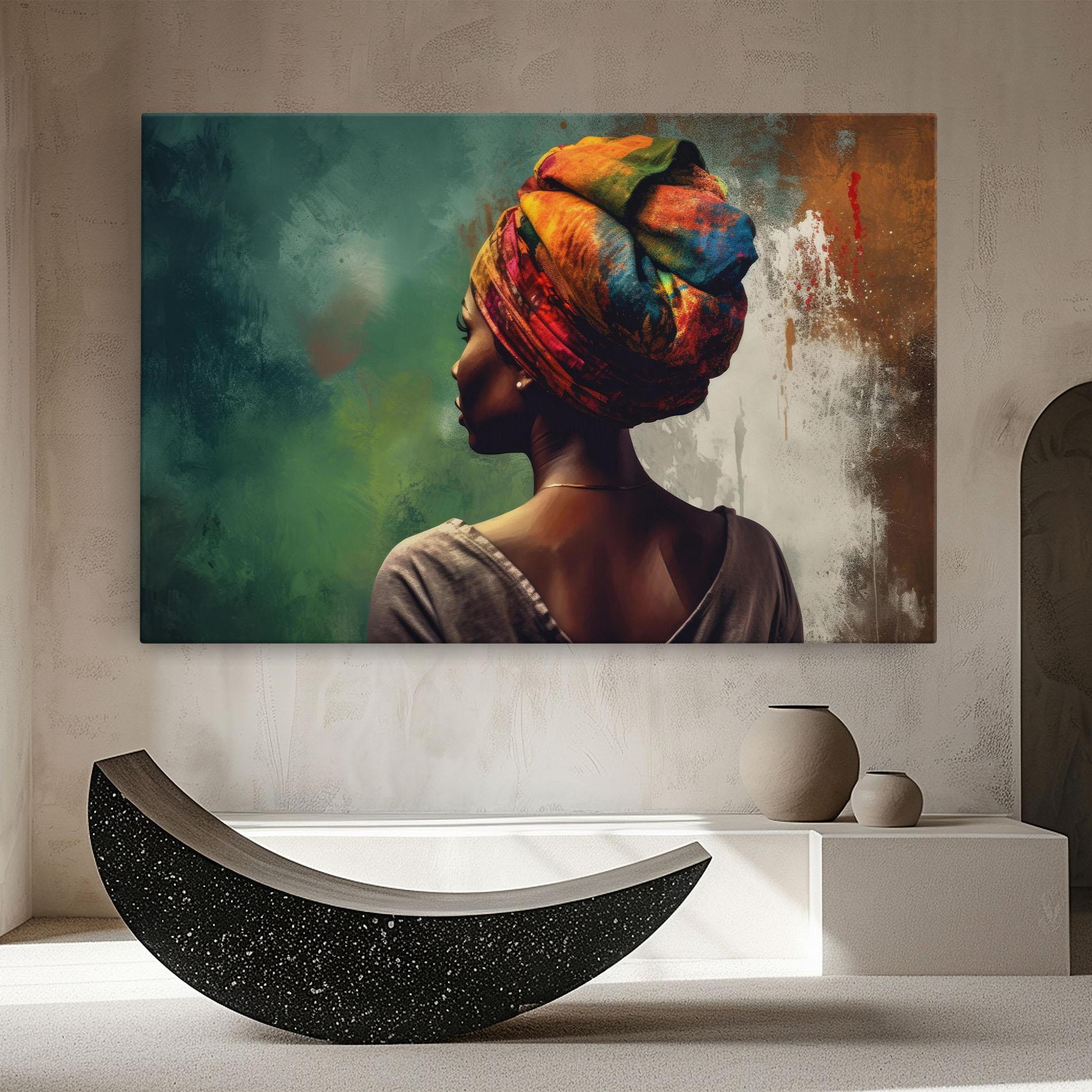 Tablou Canvas Yellow Turban Art mockup 8