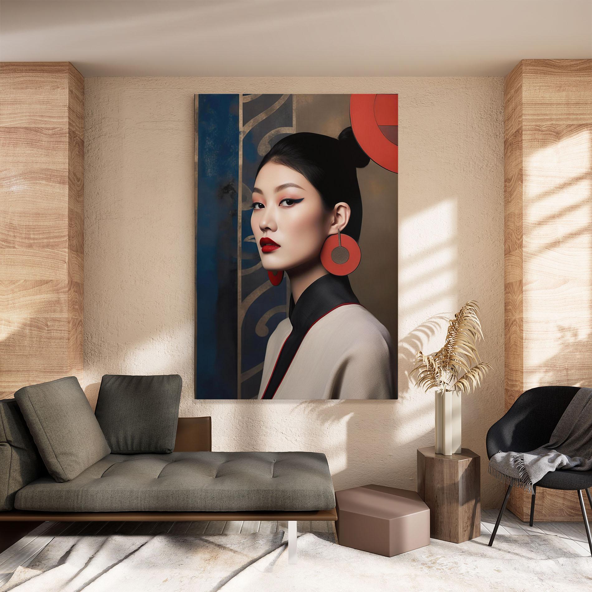 Tablou Canvas Asian Big Earrings mockup 8