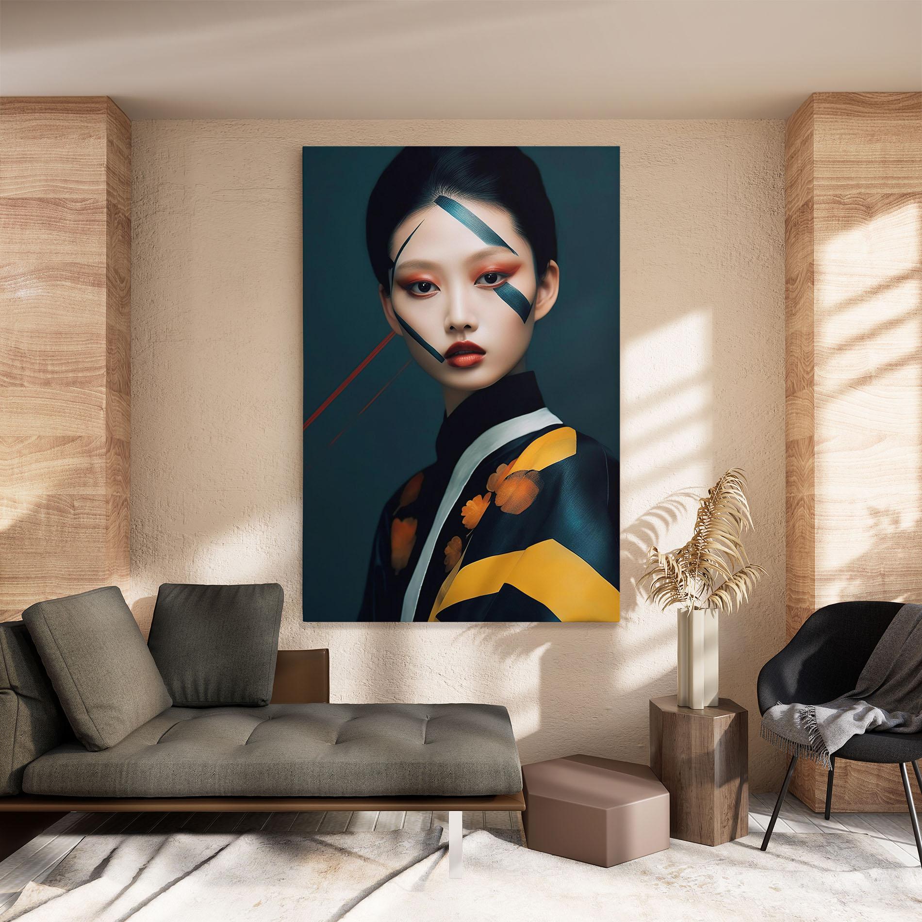 Tablou Canvas Asian Painted Woman mockup 8