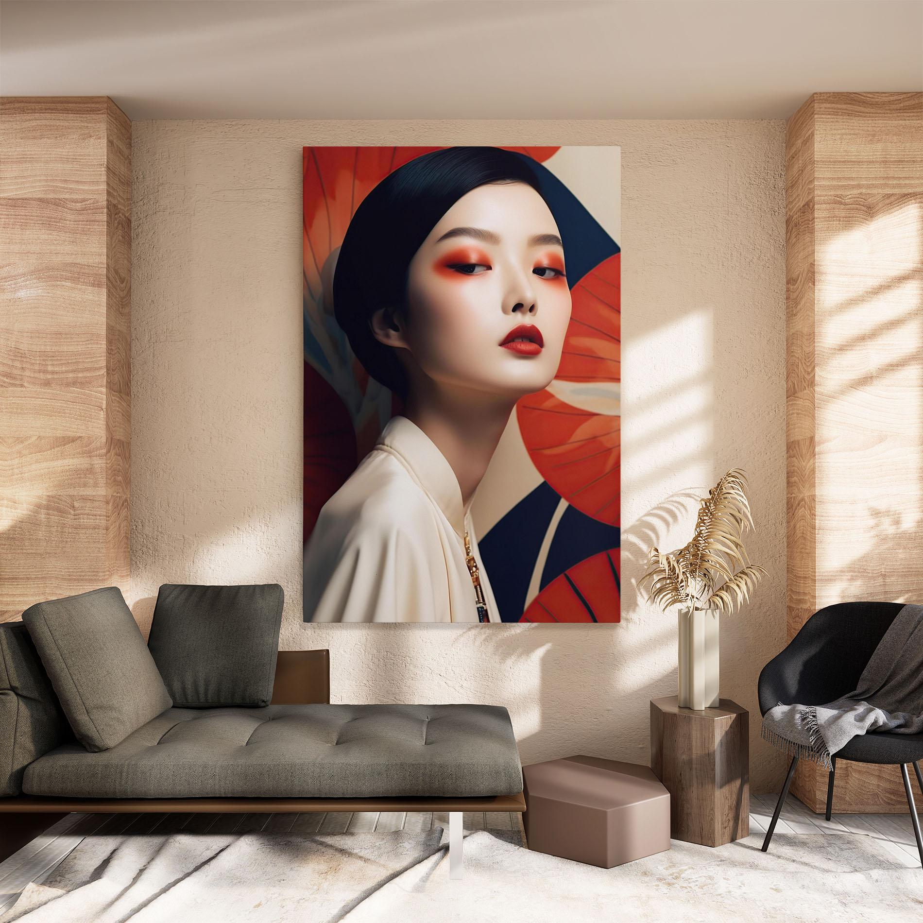 Tablou Canvas Asiatic Red Lips mockup 8