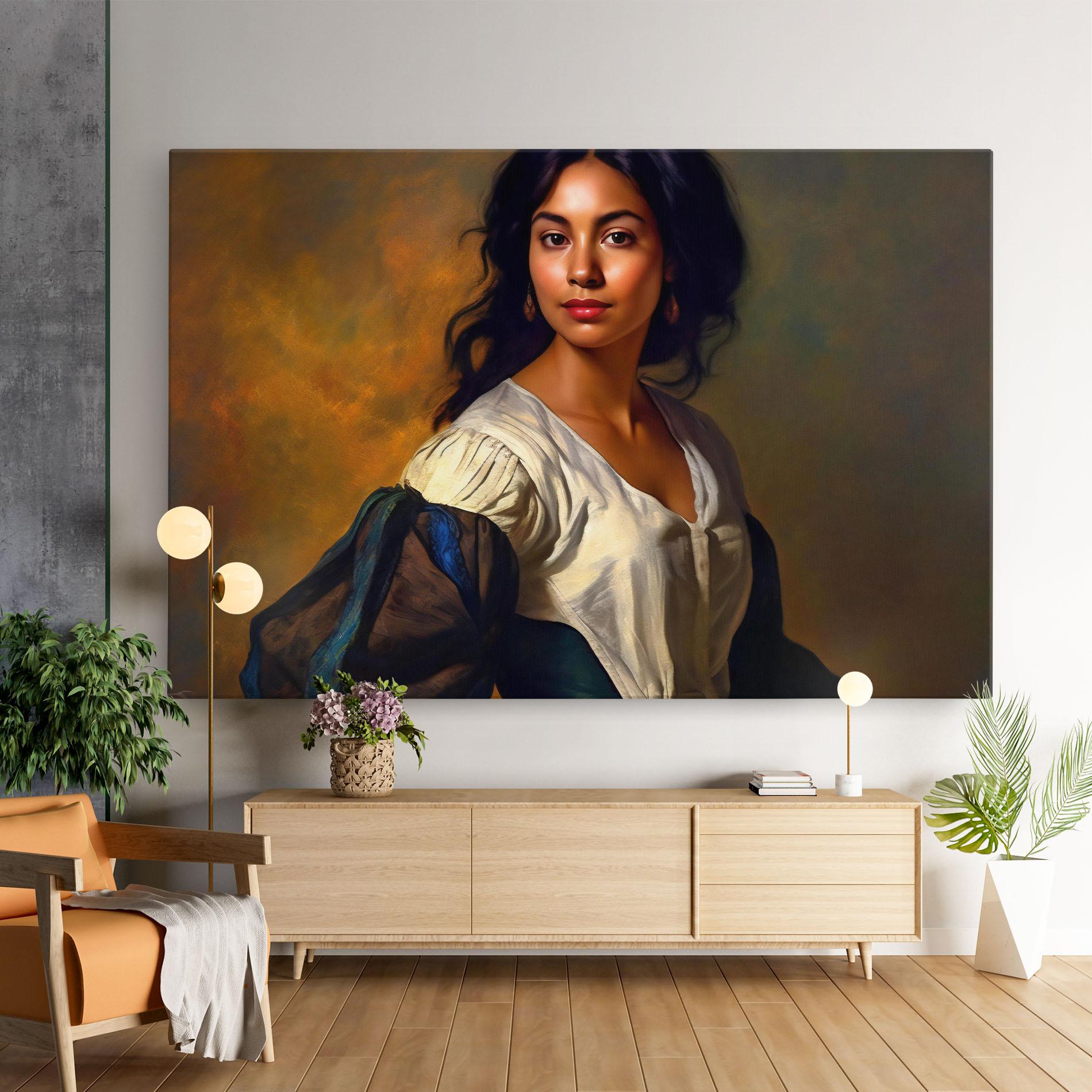 Tablou Canvas Beautiful Brunette Art mockup 9