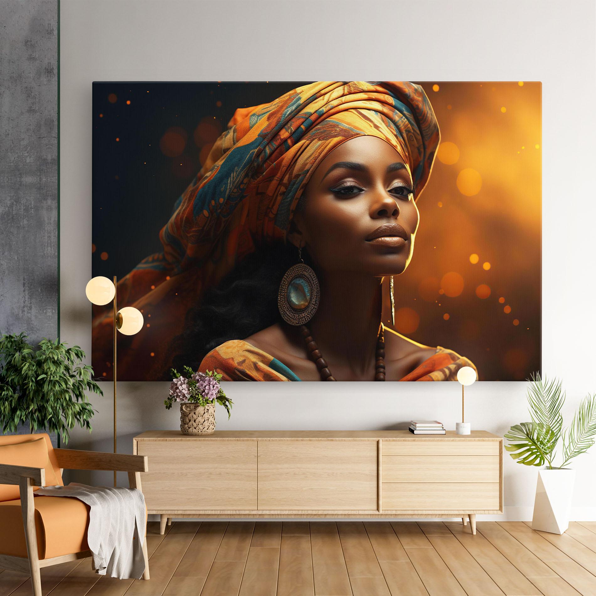 Tablou Canvas Fashion African Portrait mockup 9
