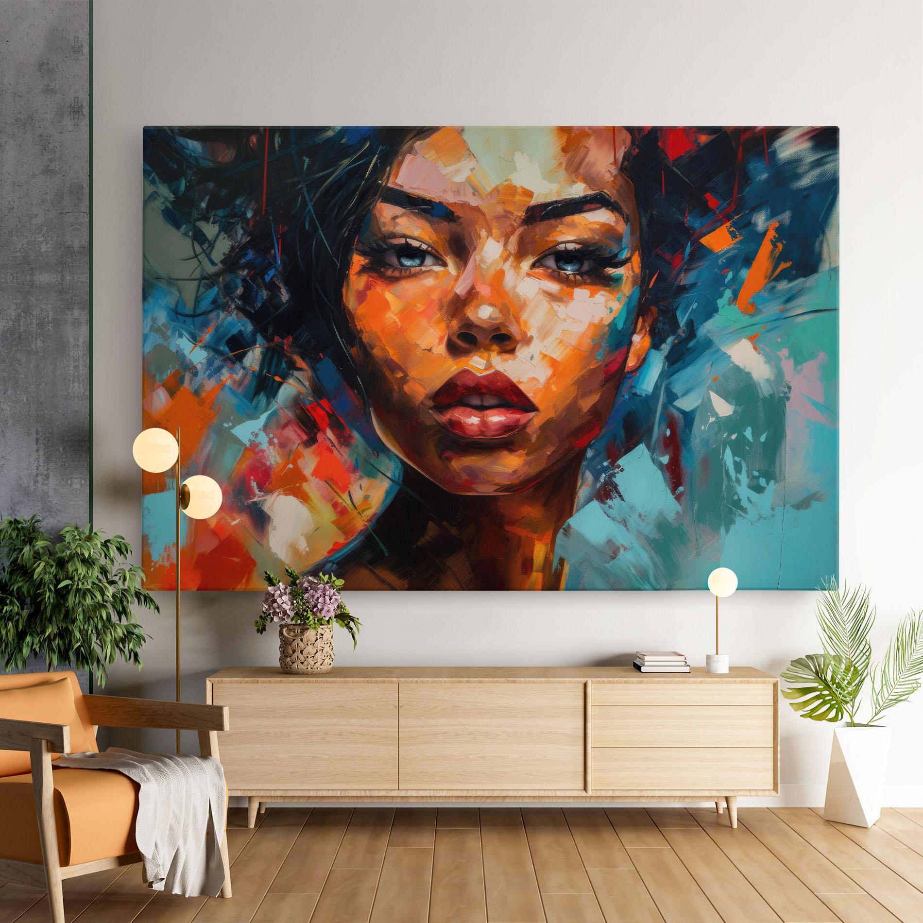 Tablou Canvas Intense Fiery Portrait mockup 9