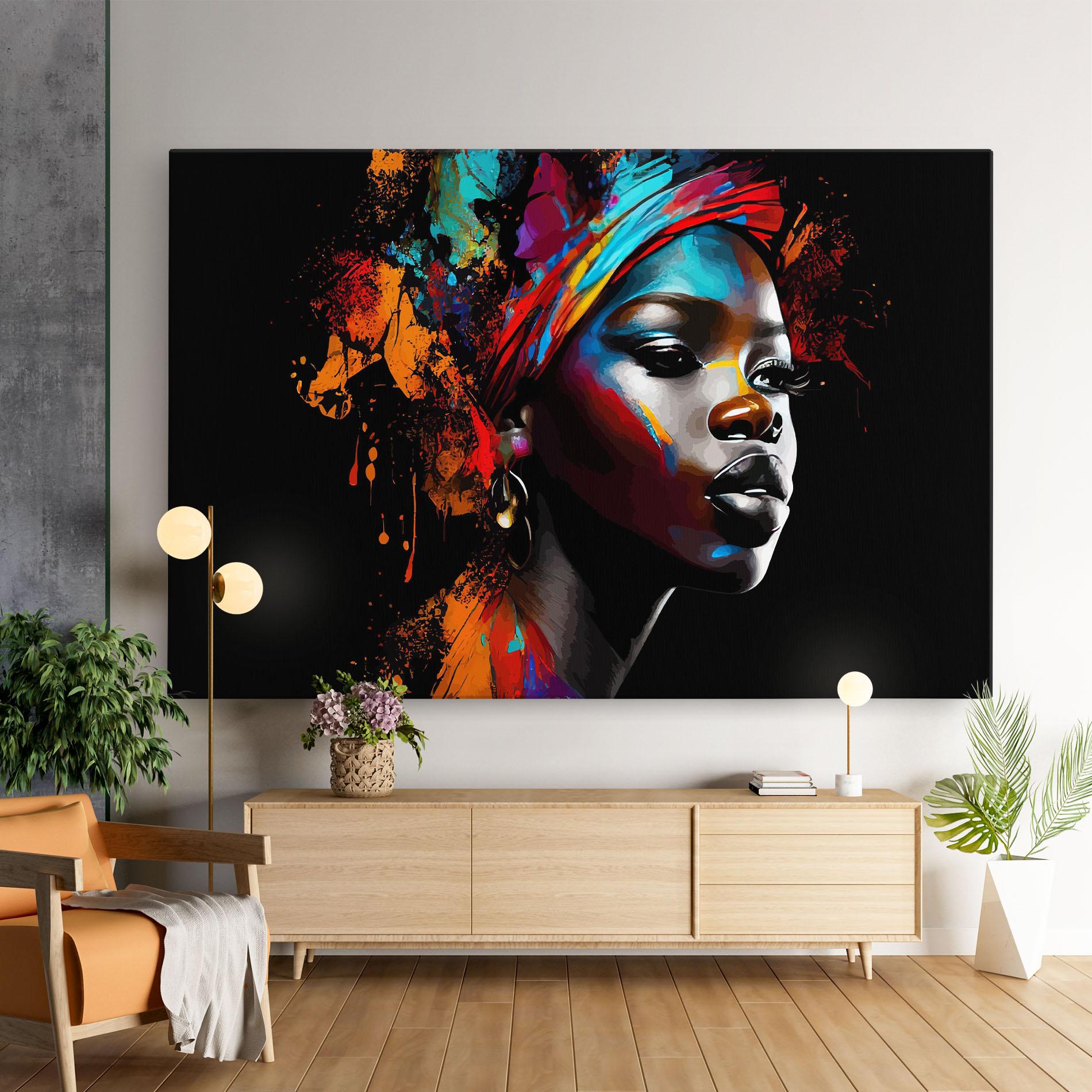 Tablou Canvas Pretty African Art Splash mockup 9