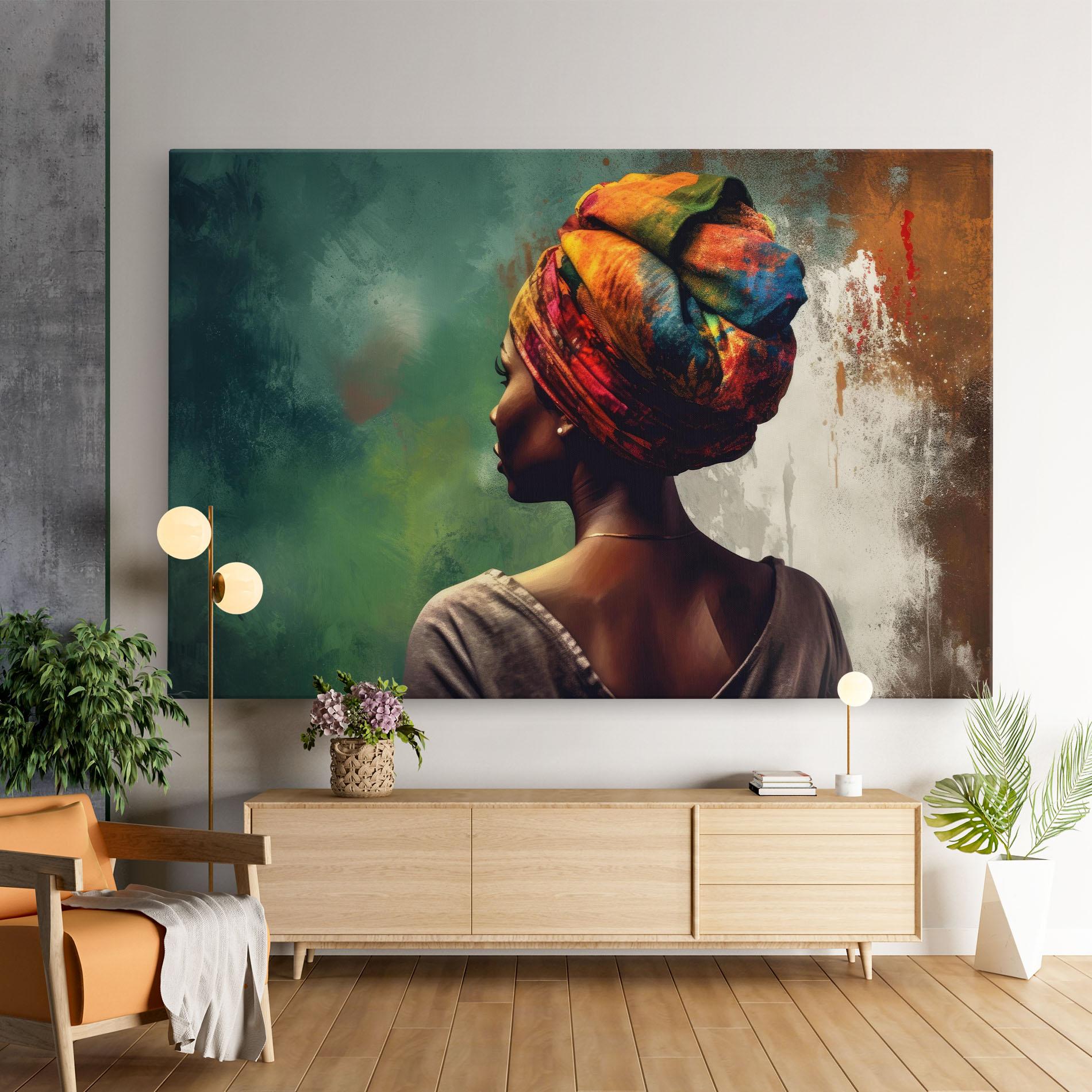 Tablou Canvas Yellow Turban Art mockup 9