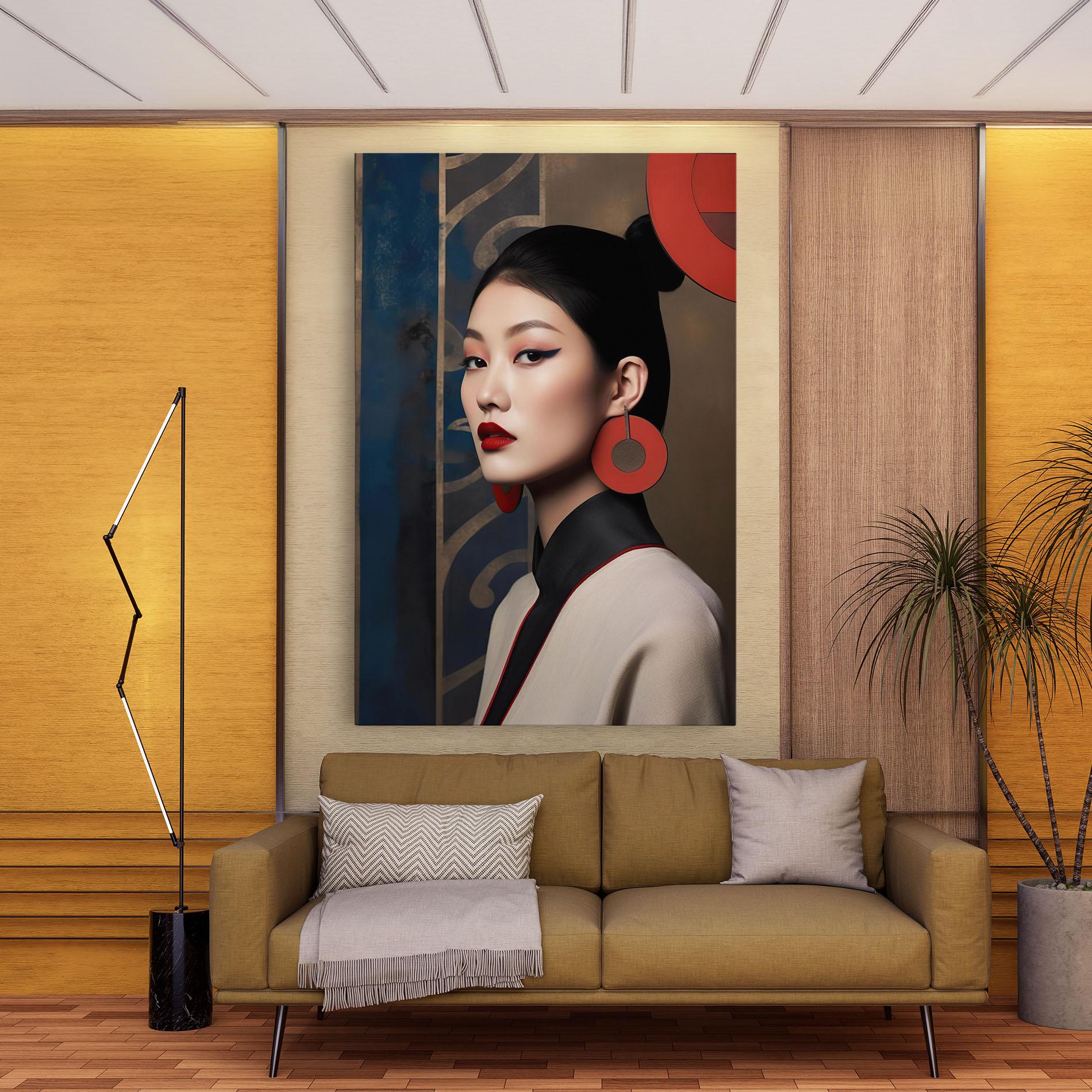 Tablou Canvas Asian Big Earrings mockup 9