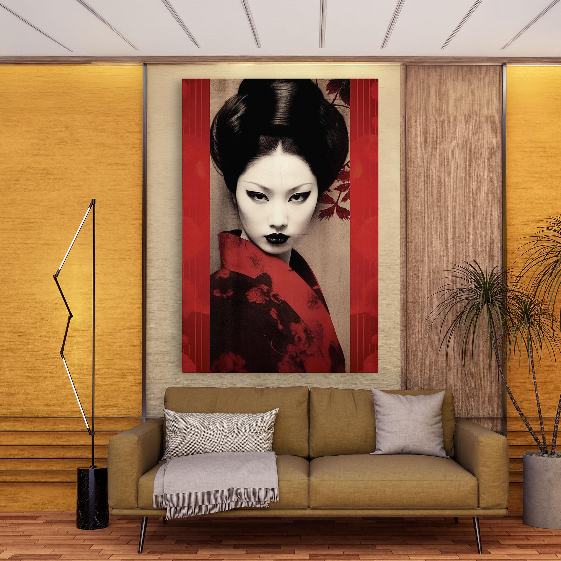 Tablou Canvas Black Asiatic Makeup mockup 9