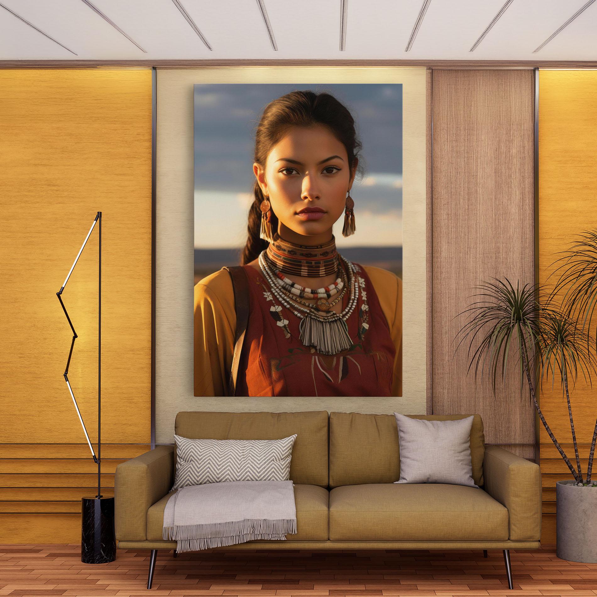 Tablou Canvas Native American Desert mockup 9