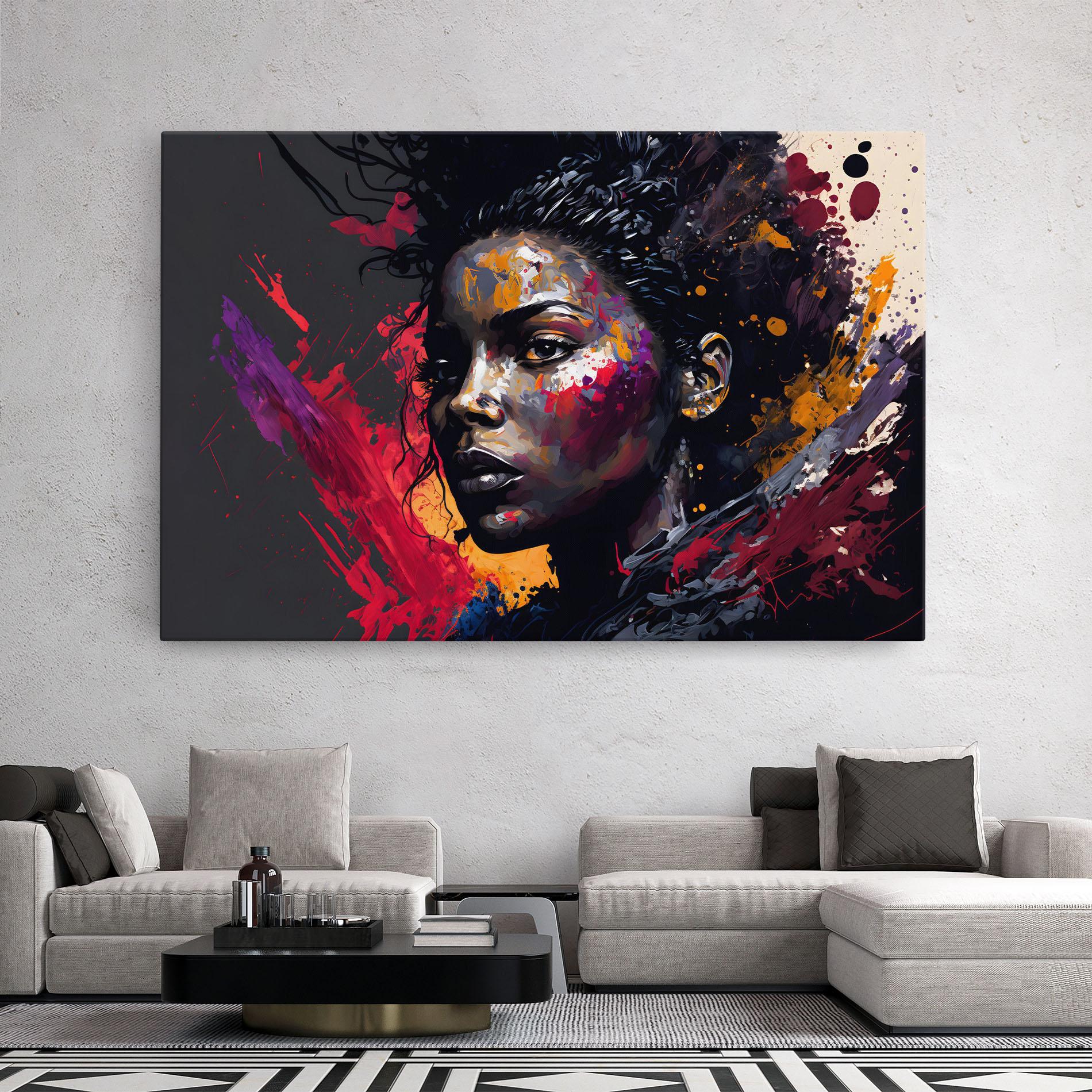 Tablou Canvas African Woman Splash mockup 2