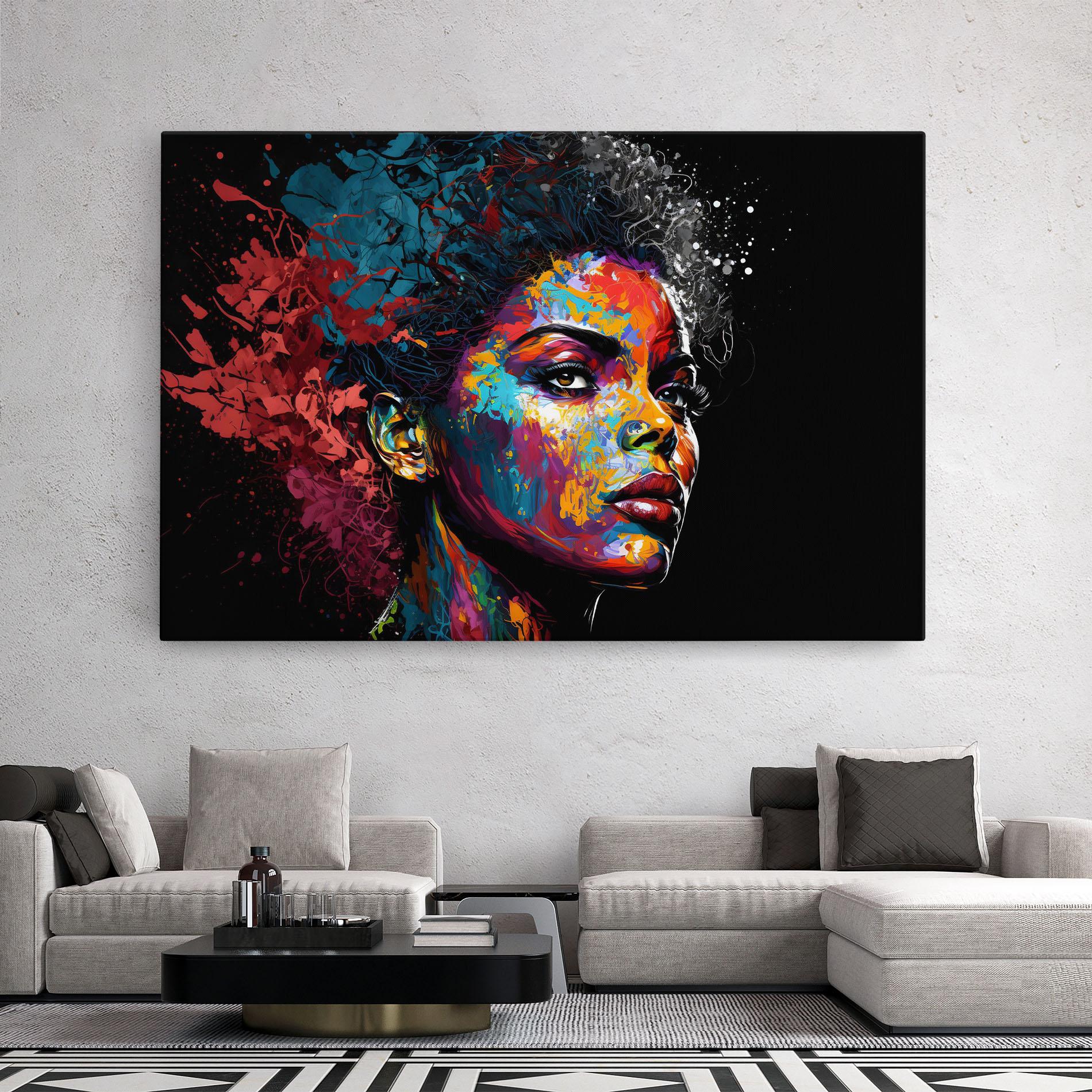 Tablou Canvas American Woman Splashes mockup 2