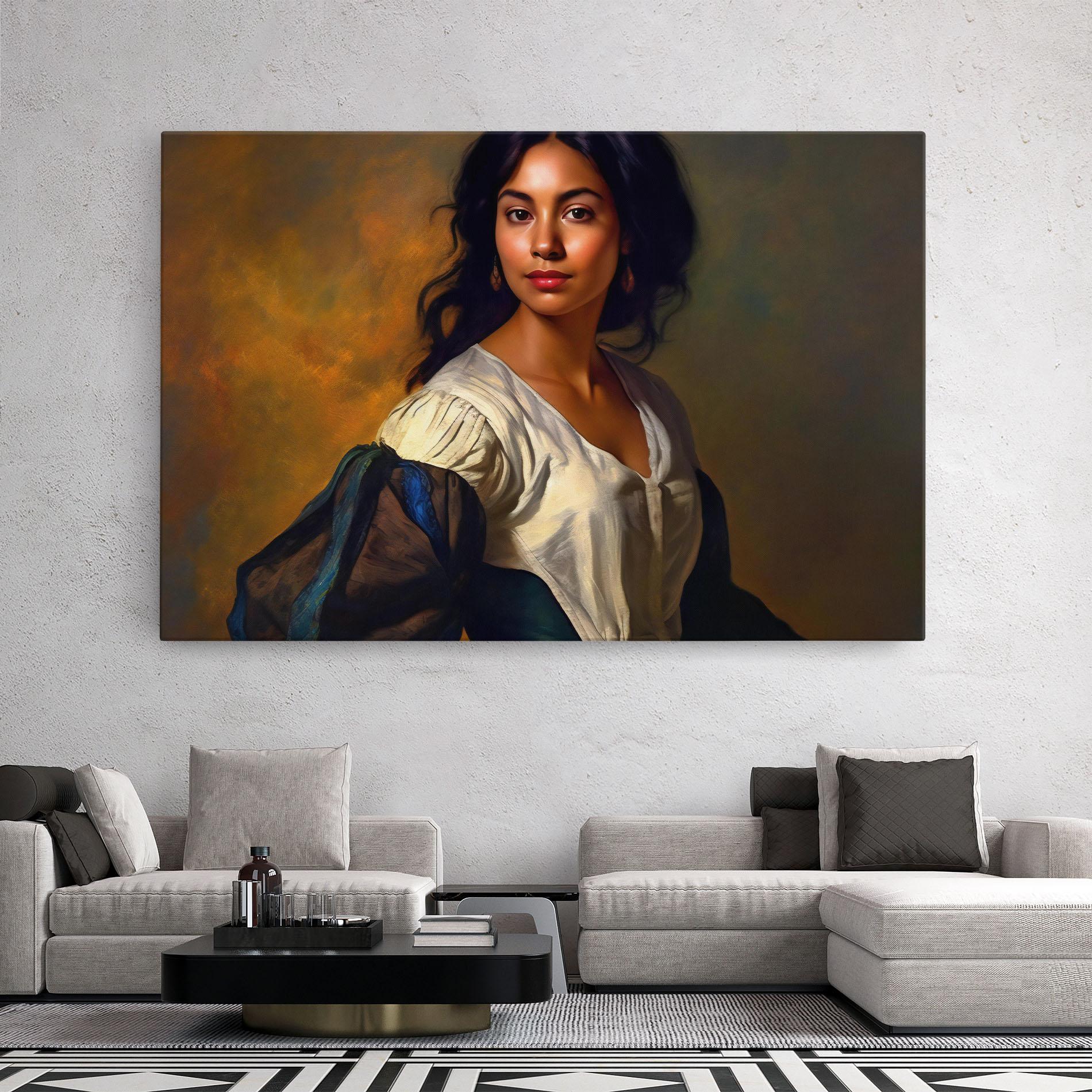 Tablou Canvas Beautiful Brunette Art mockup 2