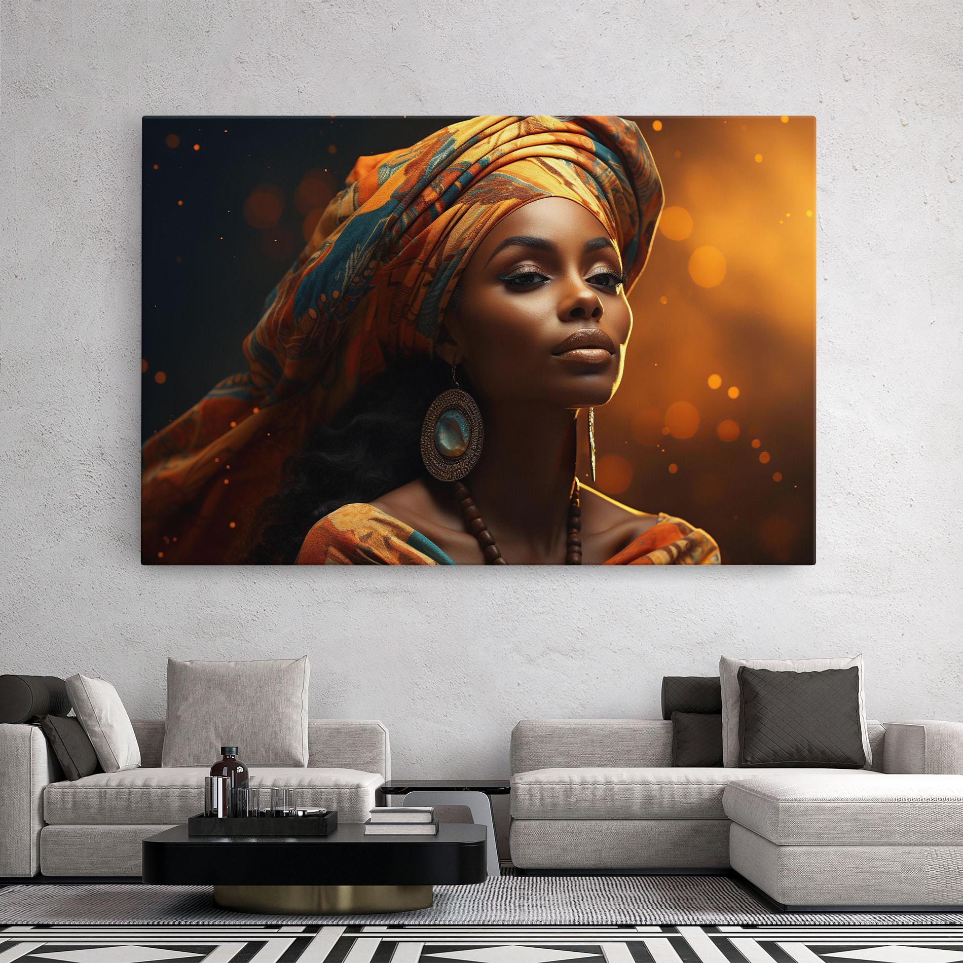Tablou Canvas Fashion African Portrait mockup 2