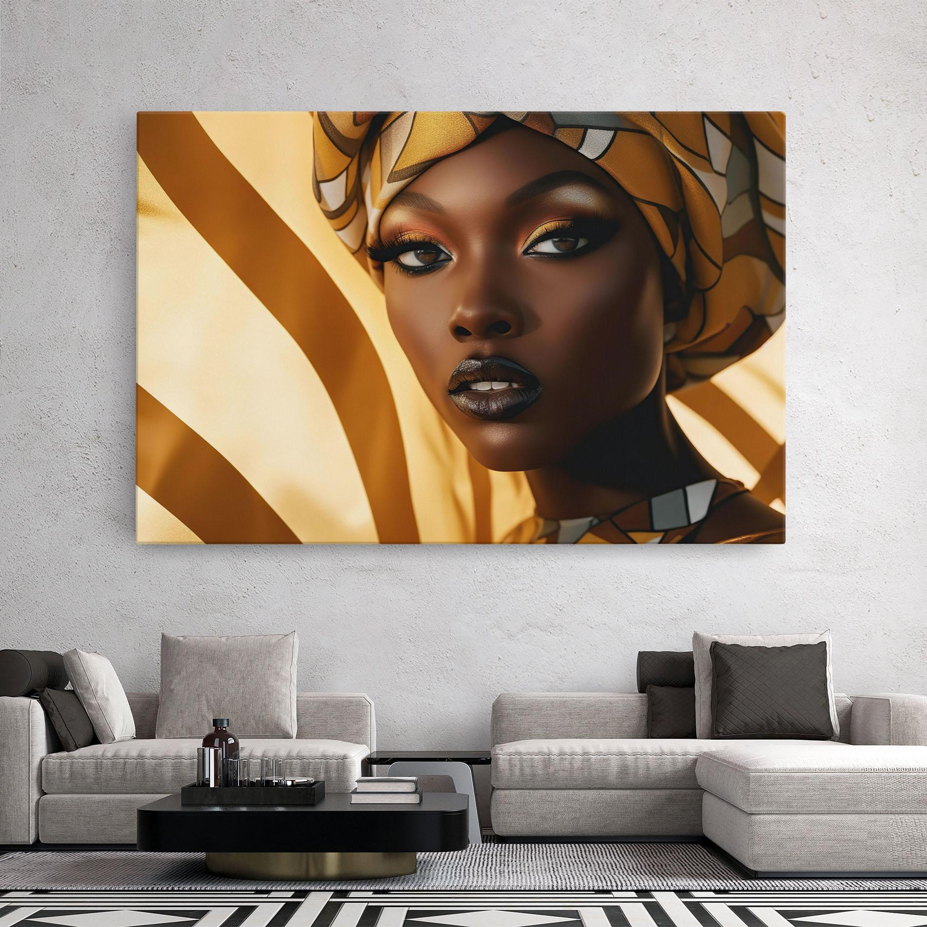 Tablou Canvas Fashion African Woman mockup 2