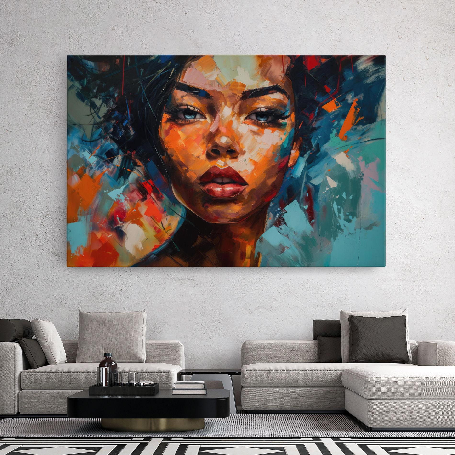 Tablou Canvas Intense Fiery Portrait mockup 2