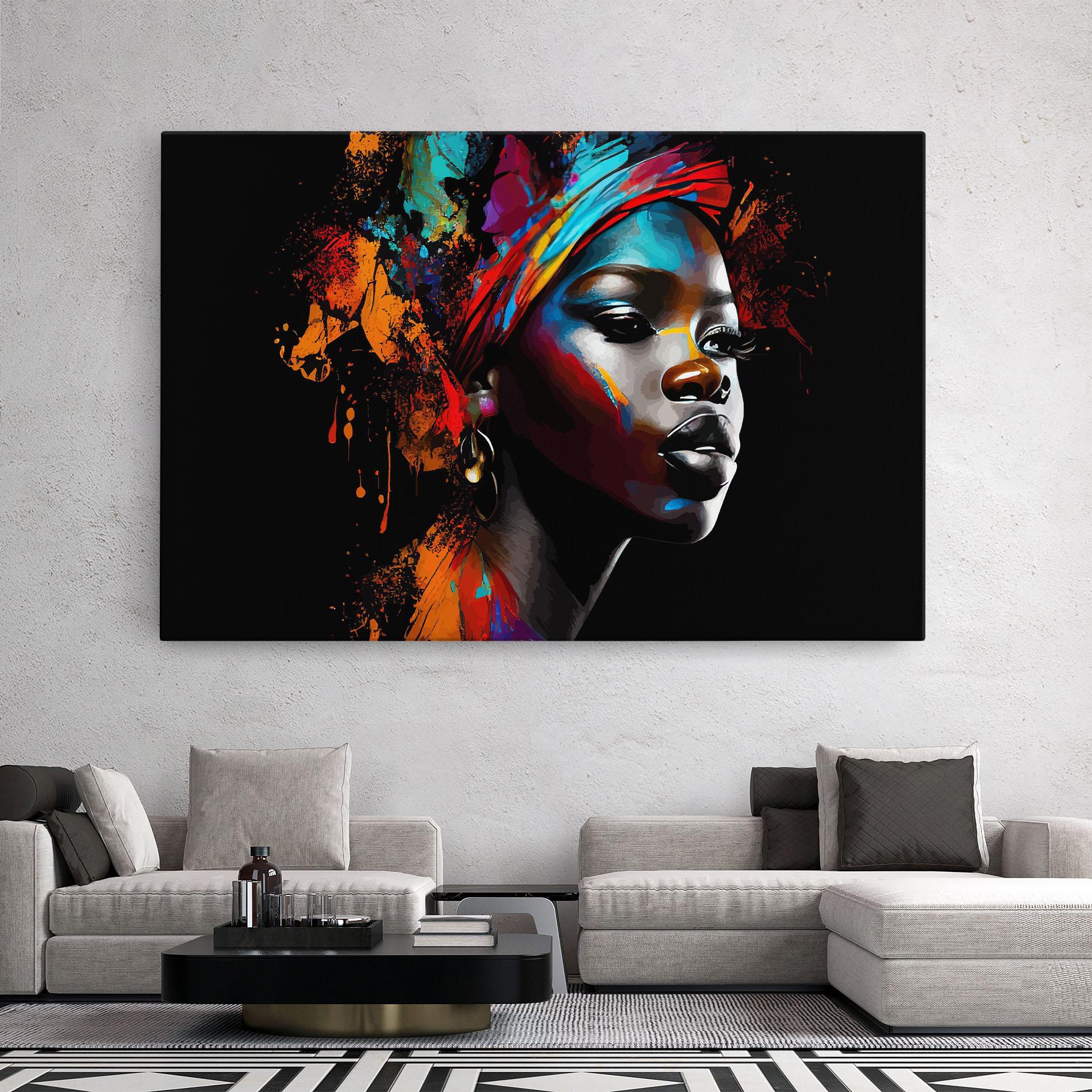 Tablou Canvas Pretty African Art Splash mockup 2