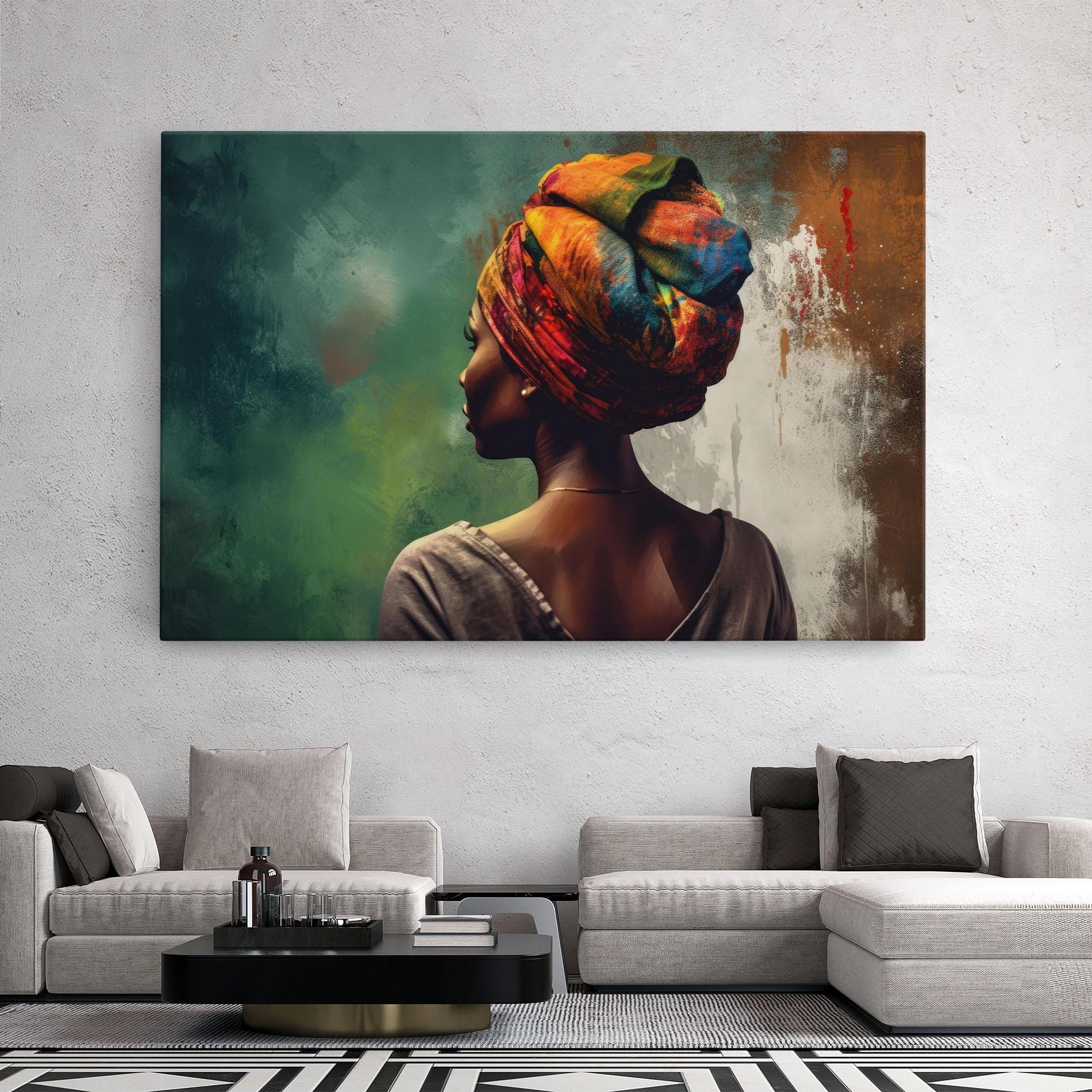 Tablou Canvas Yellow Turban Art mockup 2