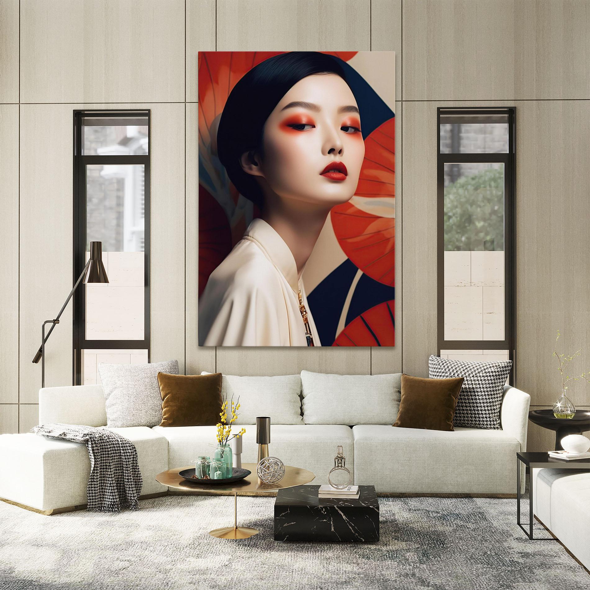 Tablou Canvas Asiatic Red Lips mockup 2
