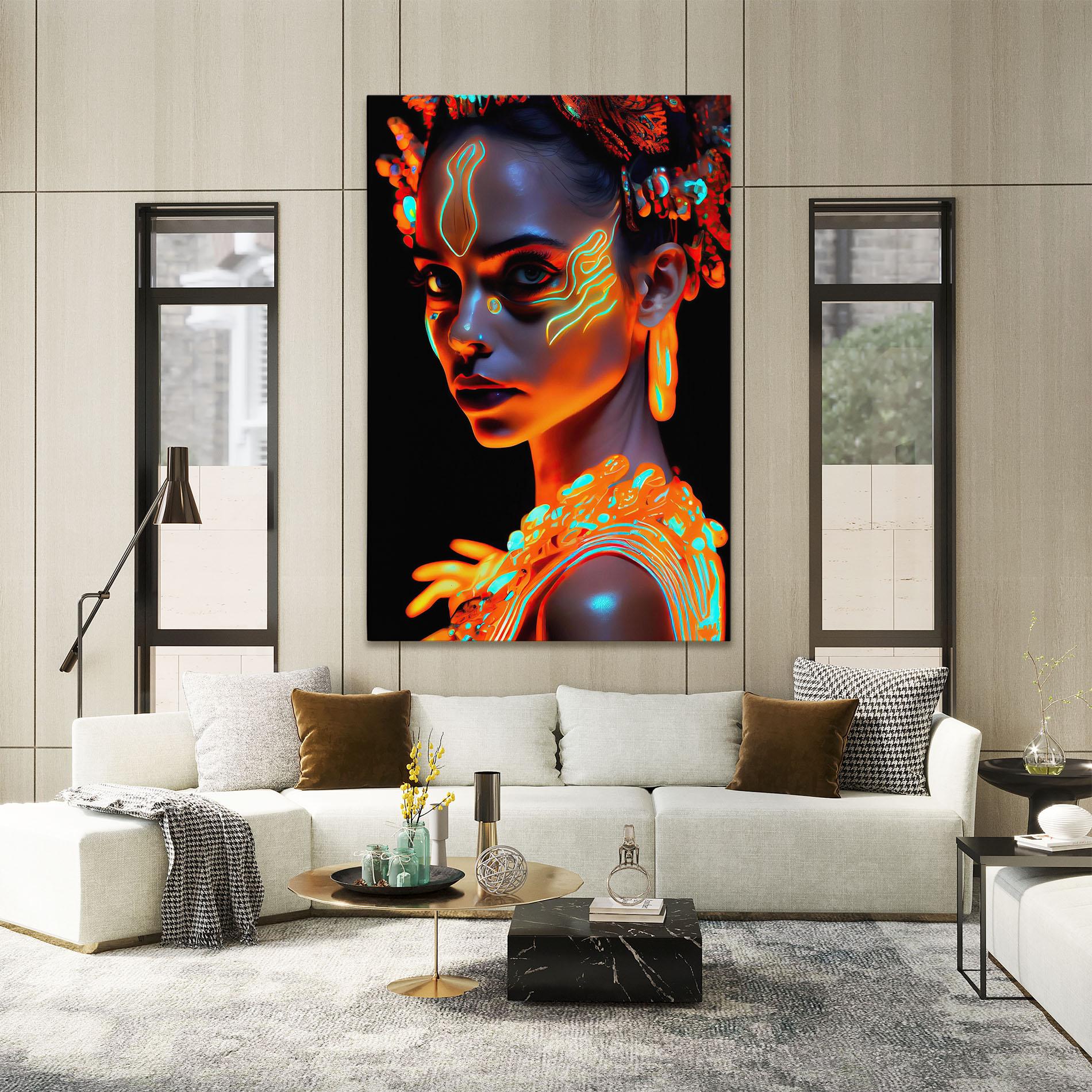 Tablou Canvas Glowing Face Paint mockup 2