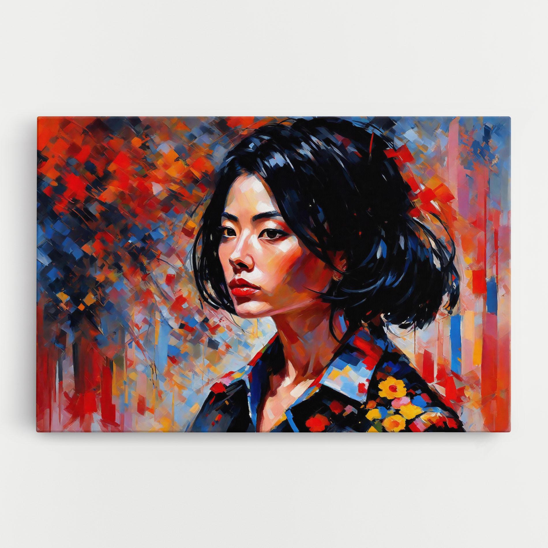 Tablou Canvas Beautiful Asian Woman mockup 0