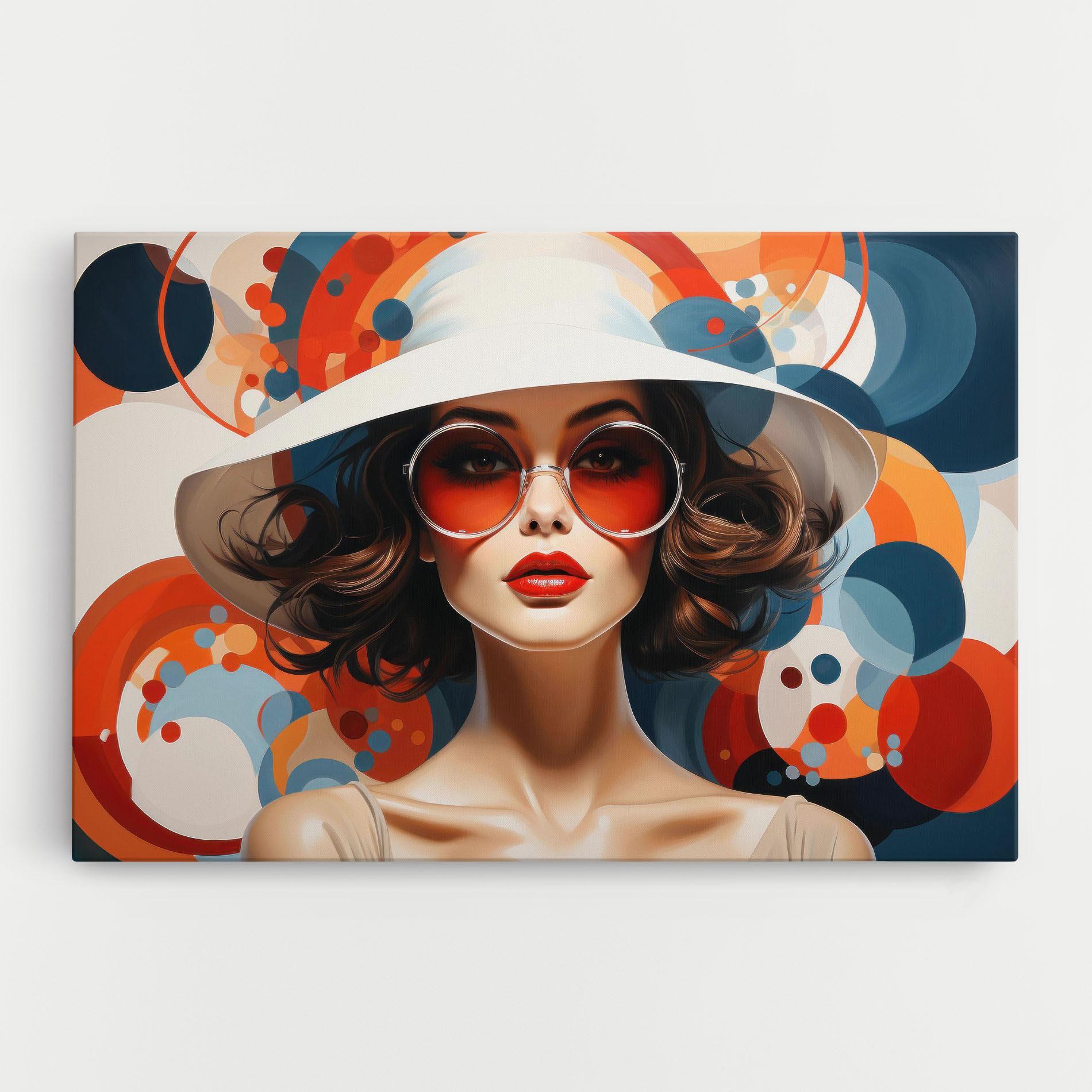 Tablou Canvas Big Glasses Woman mockup 0