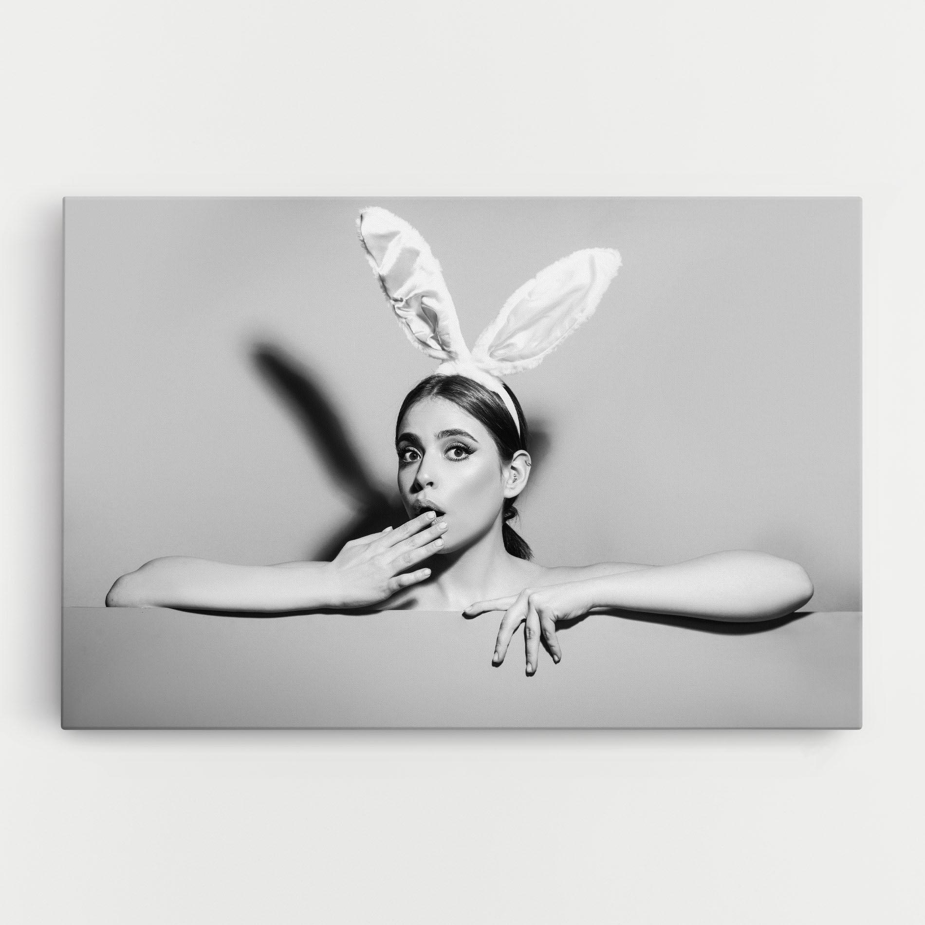 Tablou Canvas Bunny Ears Peeking mockup 0