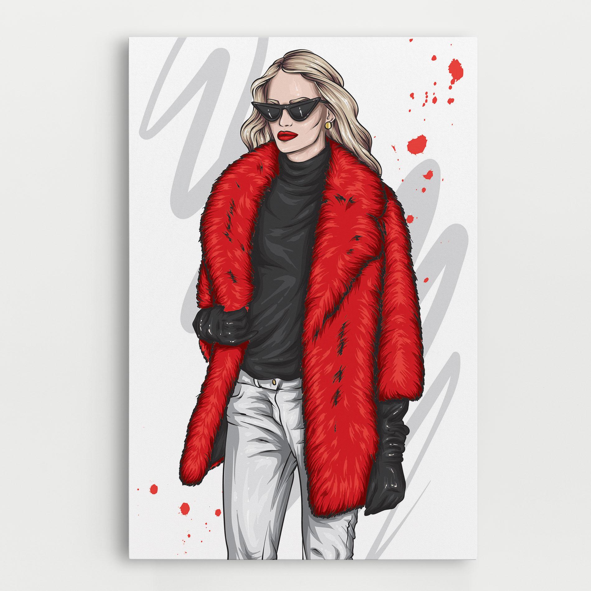 Tablou Canvas Black Blouse Woman mockup 0