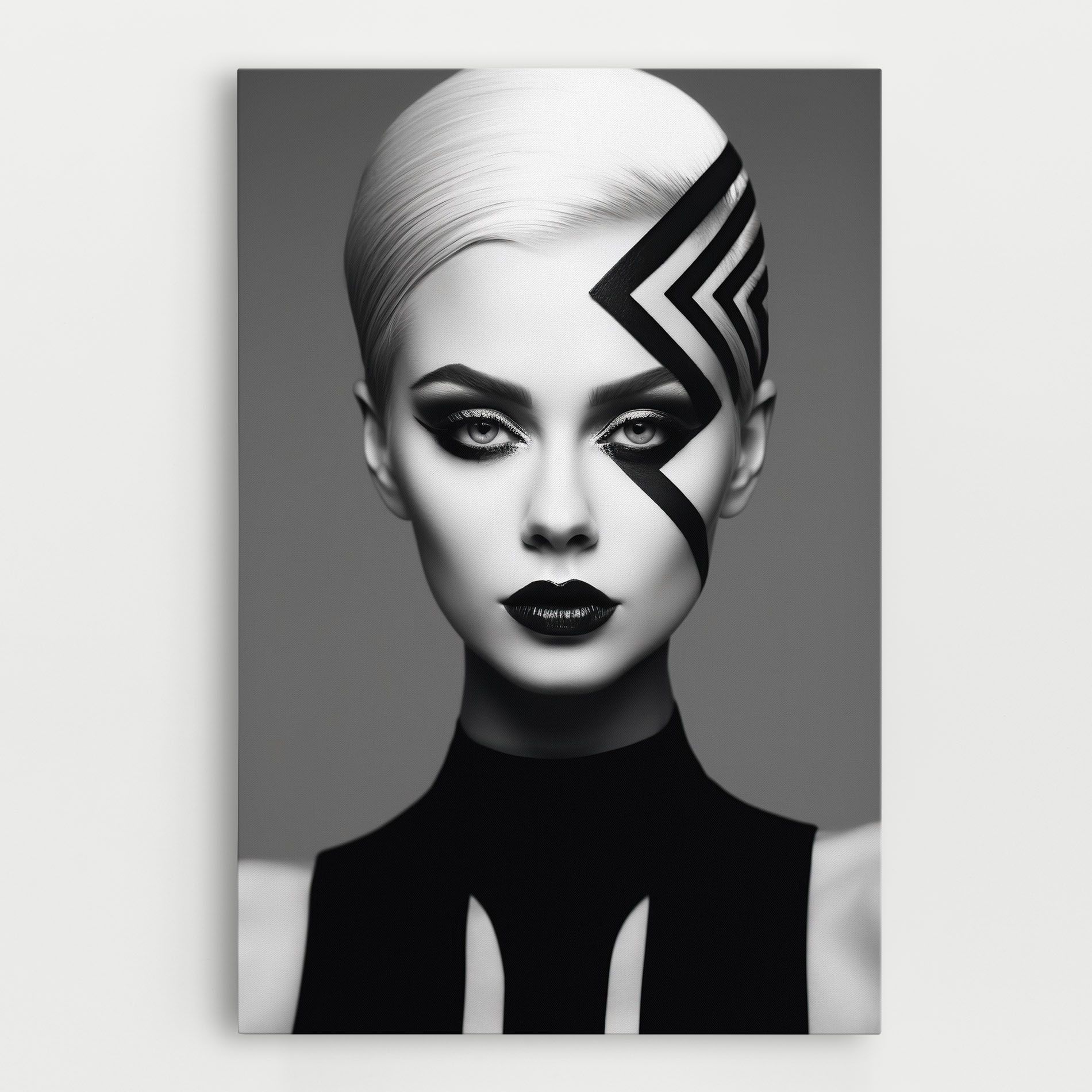 Black Lines On Face mockup 0