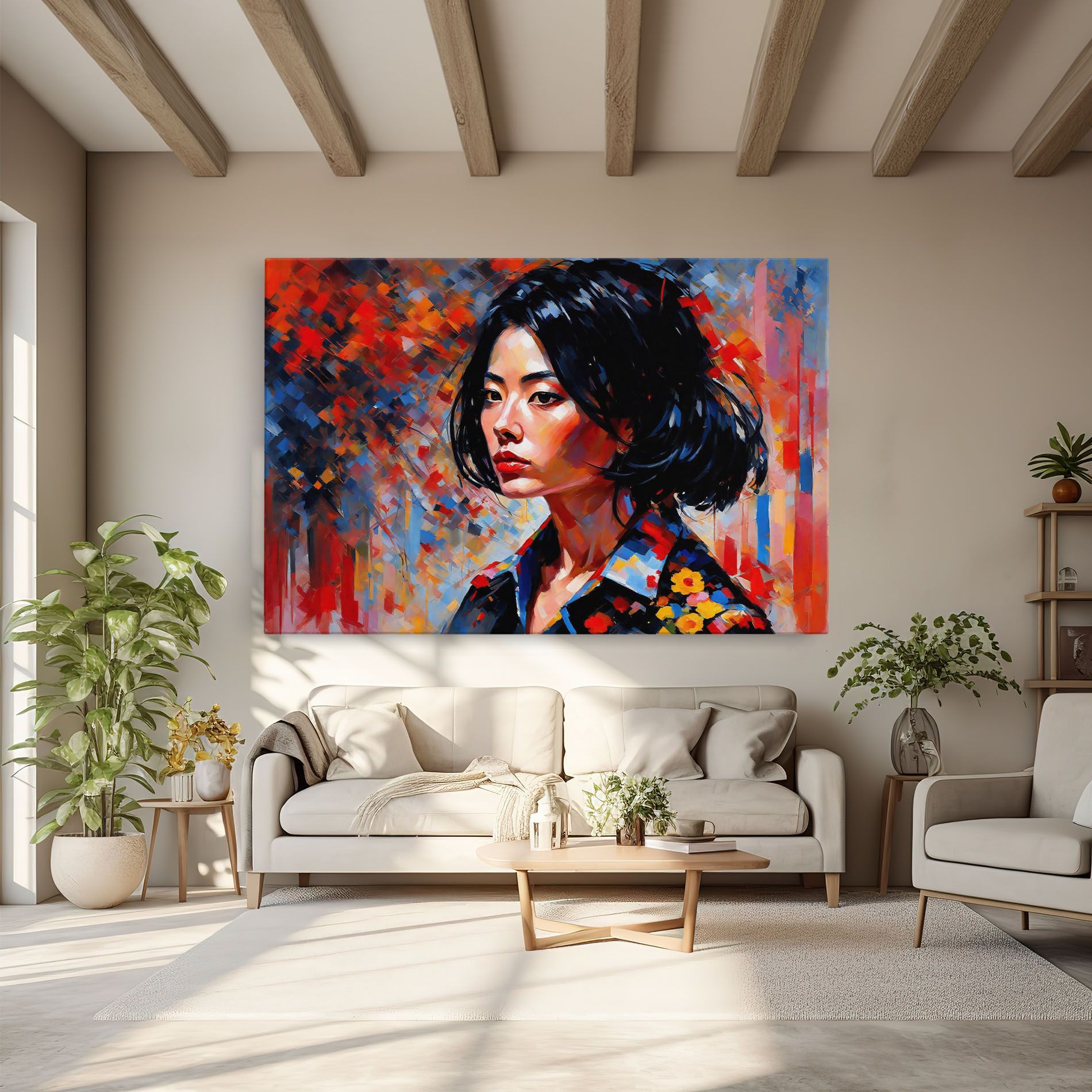 Beautiful Asian Woman mockup 6