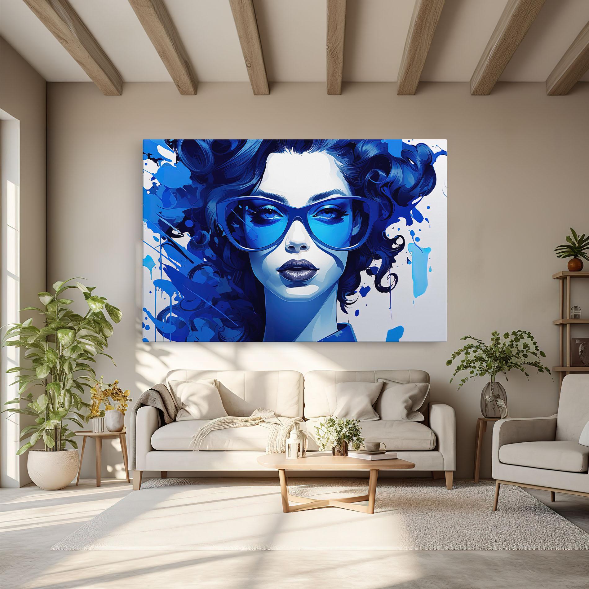 Tablou Canvas Big Blue Glasses mockup 6