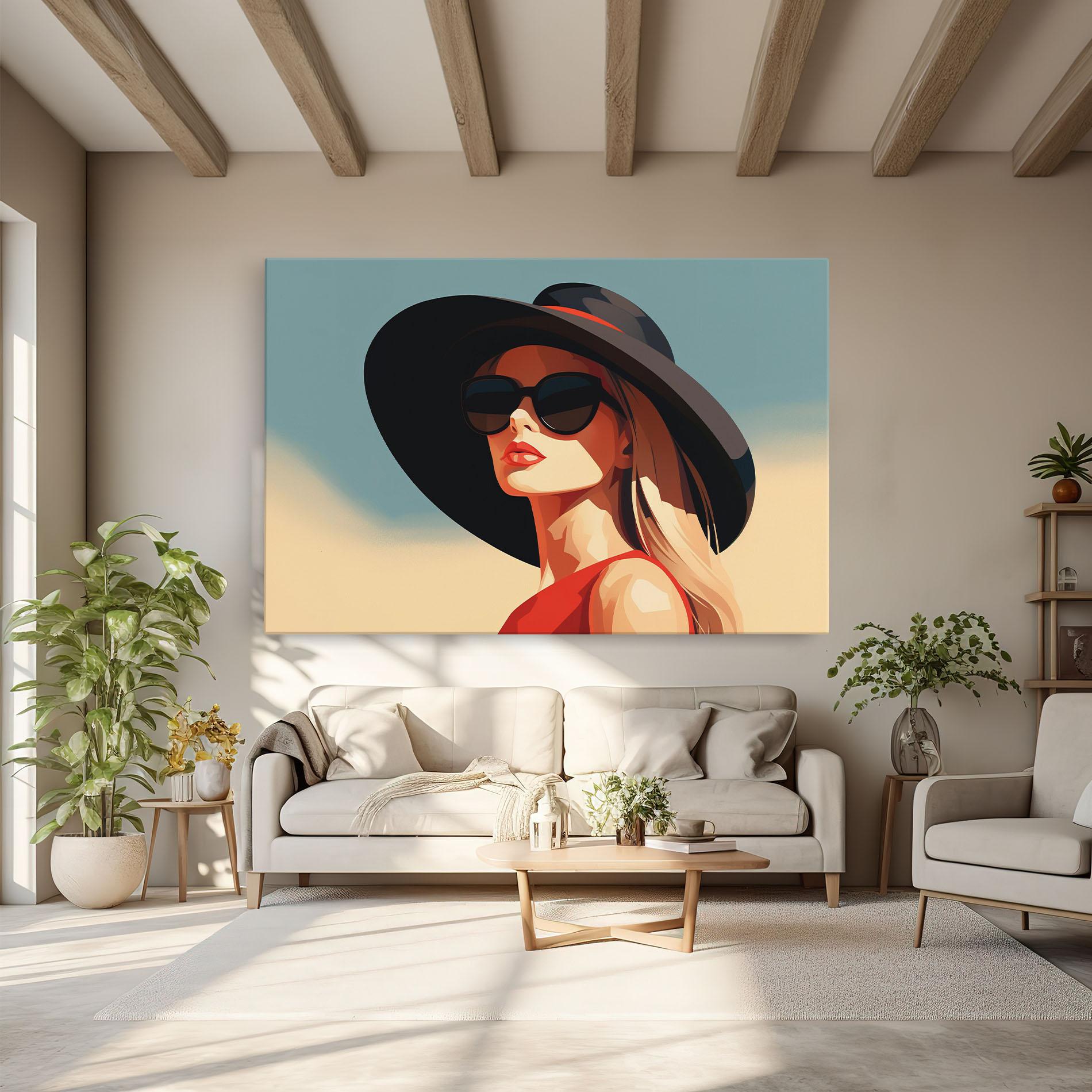 Tablou Canvas Caucasian Glamor Model mockup 6