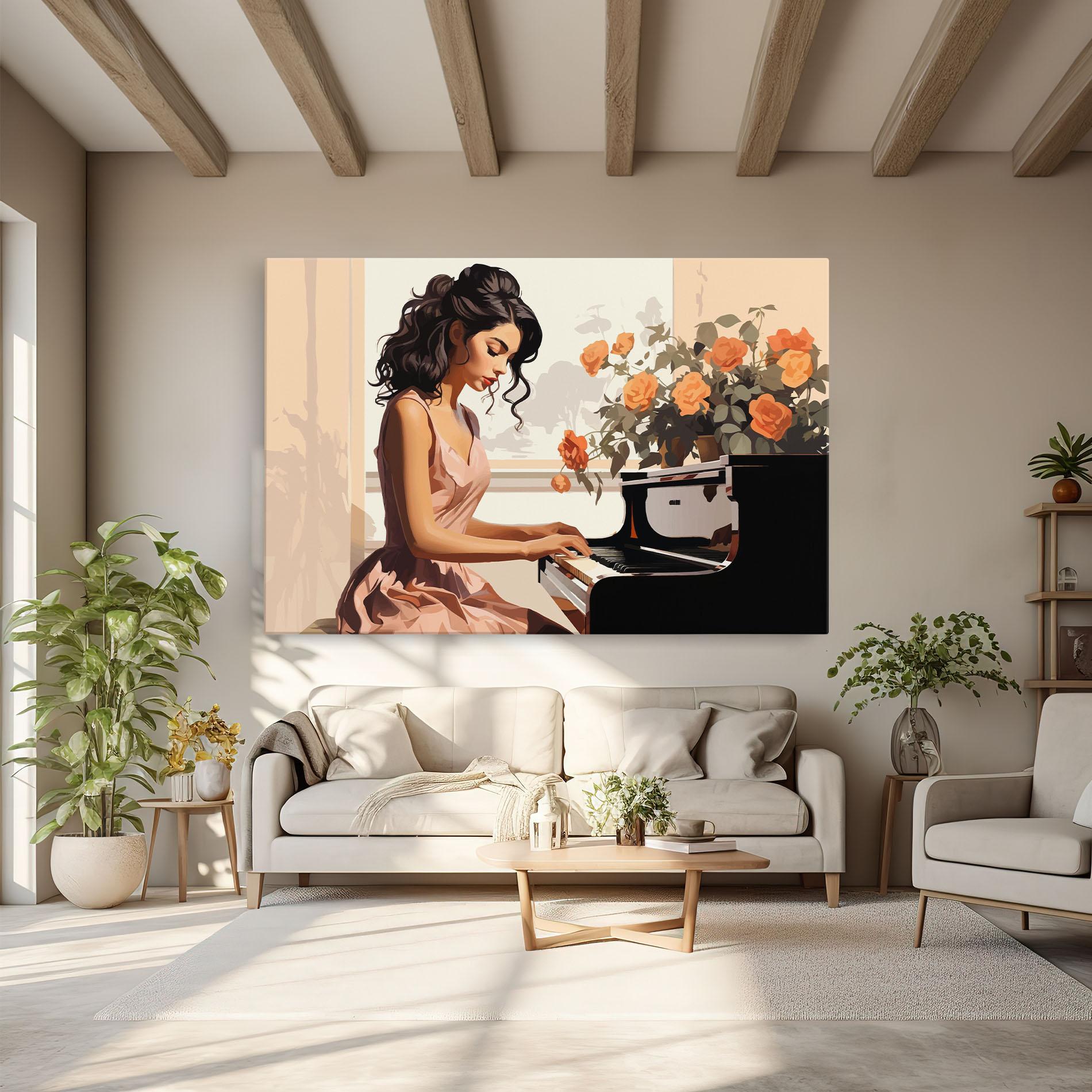 Tablou Canvas Singer Painting mockup 6