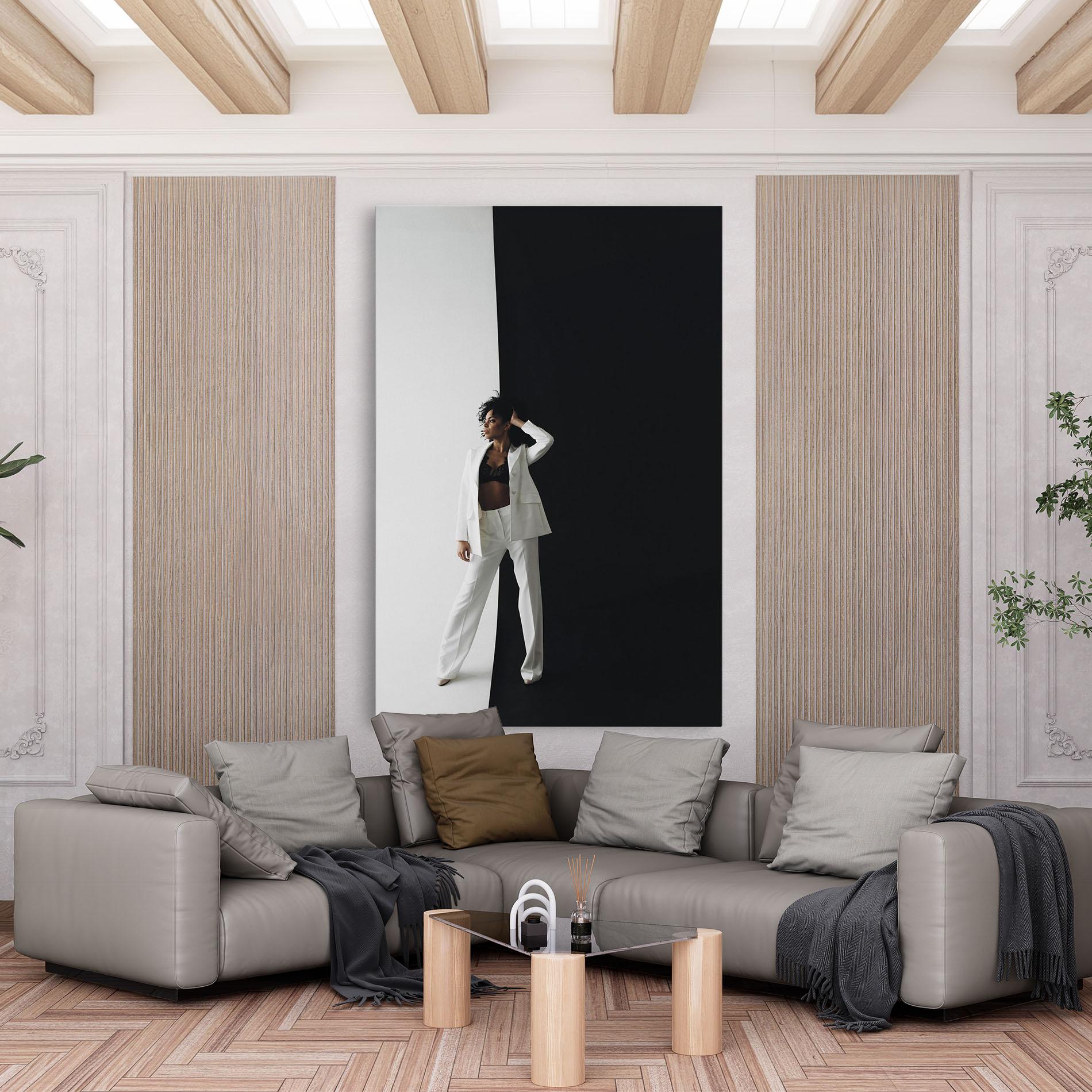 Tablou Canvas African Girl White Outfit mockup 6