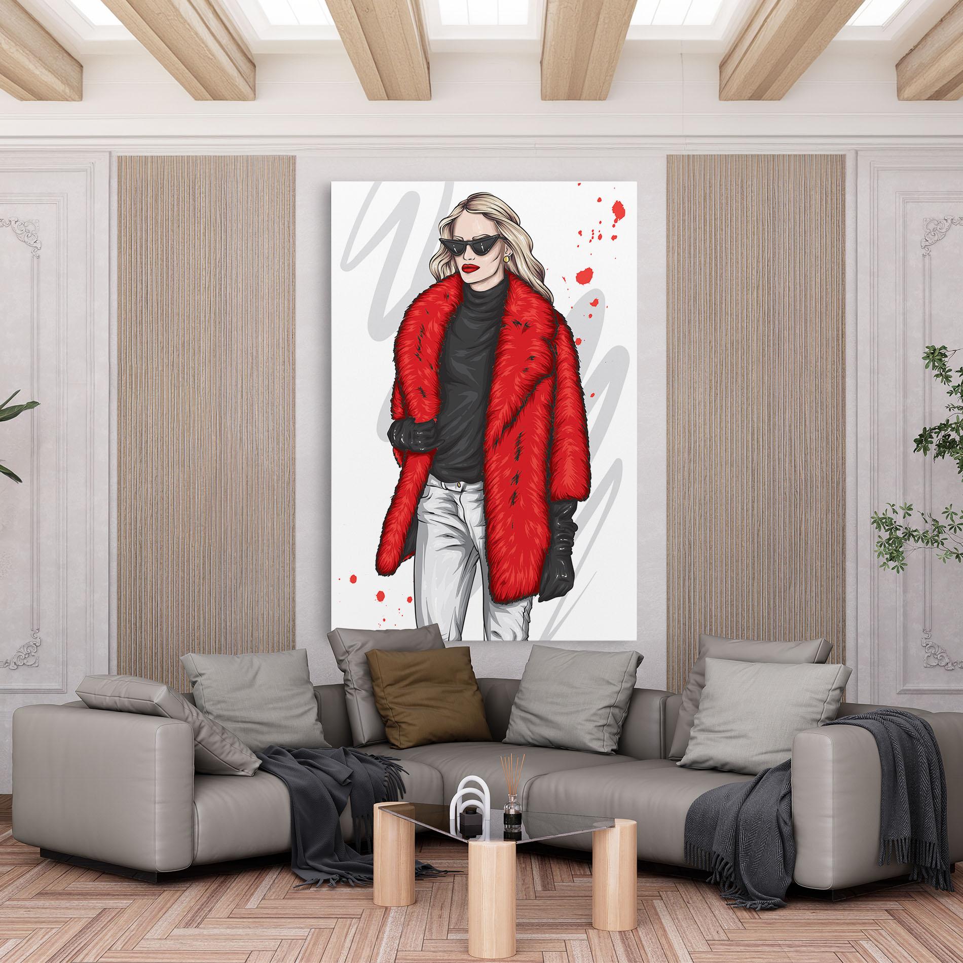 Tablou Canvas Black Blouse Woman mockup 6