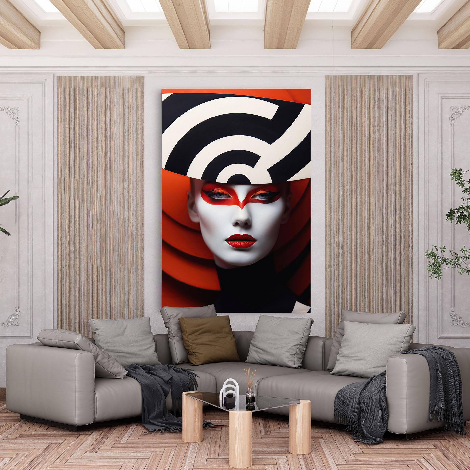 Tablou Canvas Red Black Woman Art mockup 6