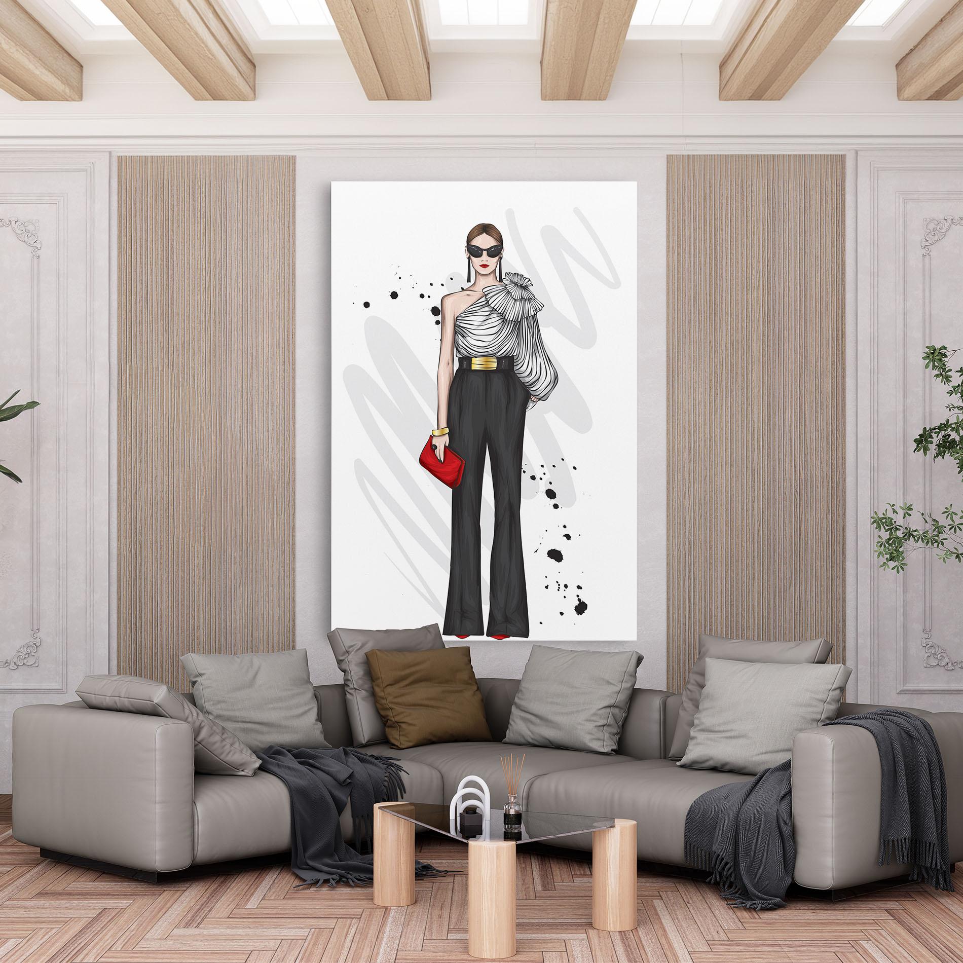 Tablou Canvas Tall Black Pants mockup 6