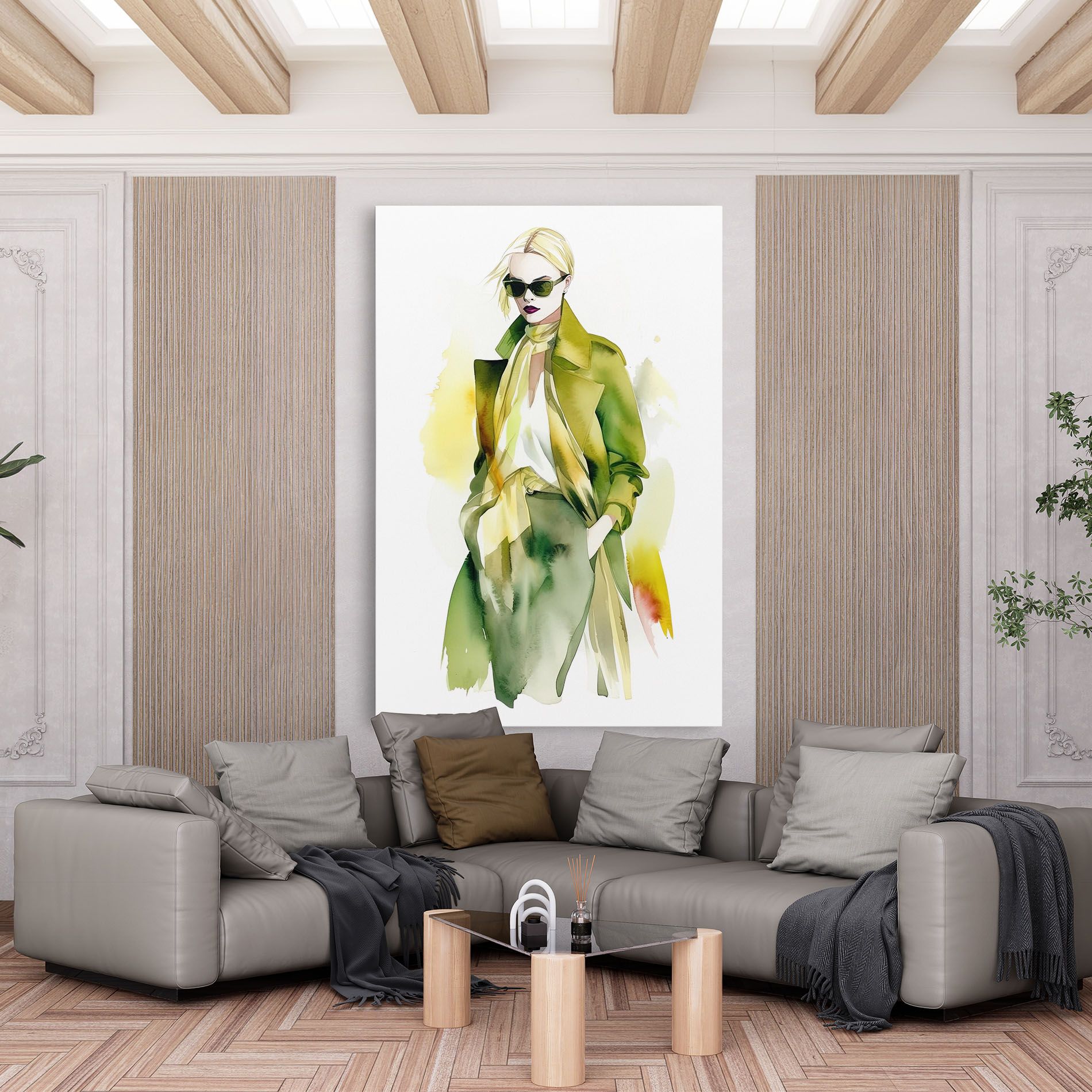 Woman Green Fashion mockup 6