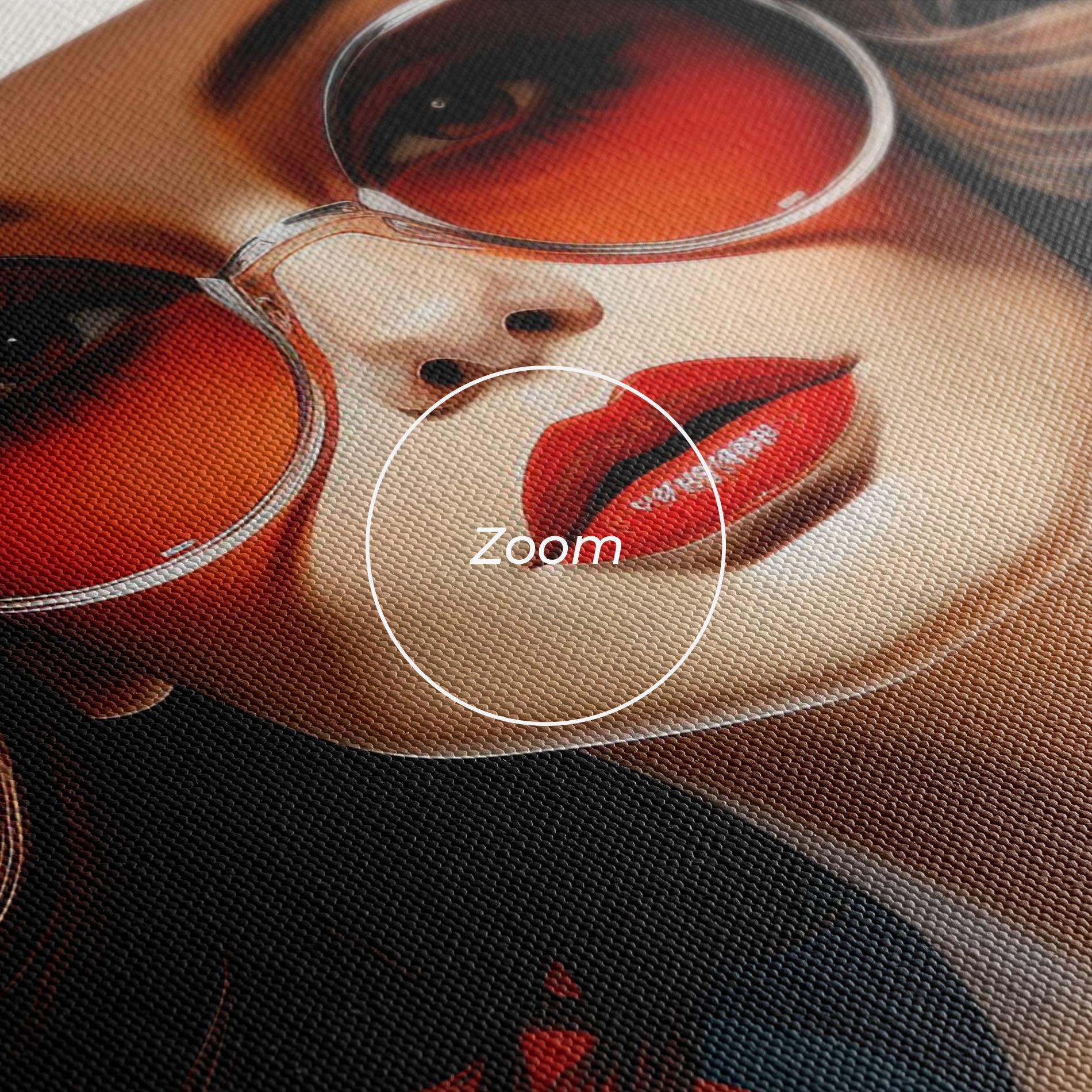 Tablou Canvas Big Glasses Woman mockup 3