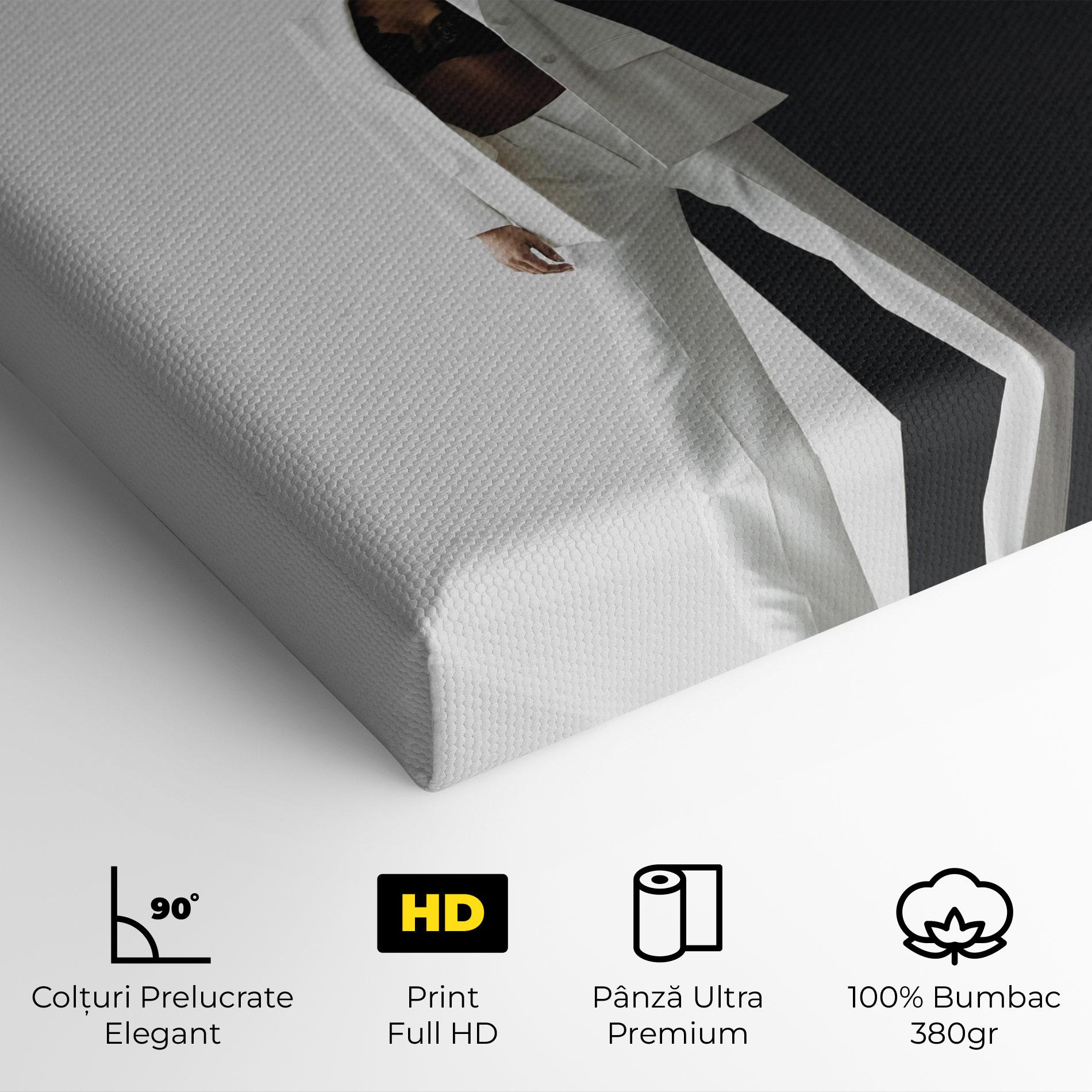 Tablou Canvas African Girl White Outfit mockup 4