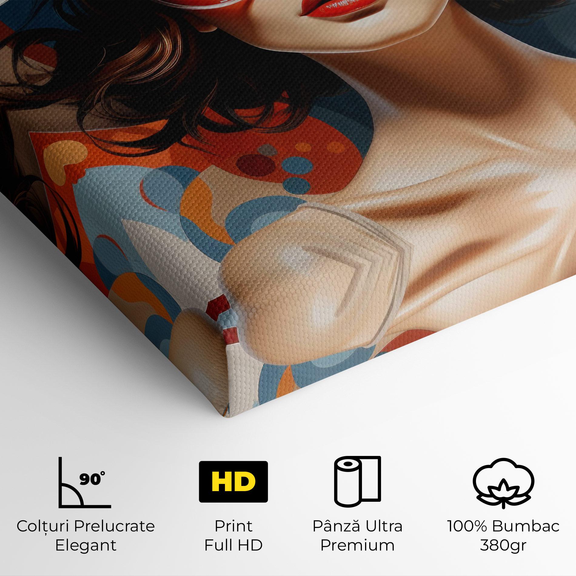 Tablou Canvas Big Glasses Woman mockup 4