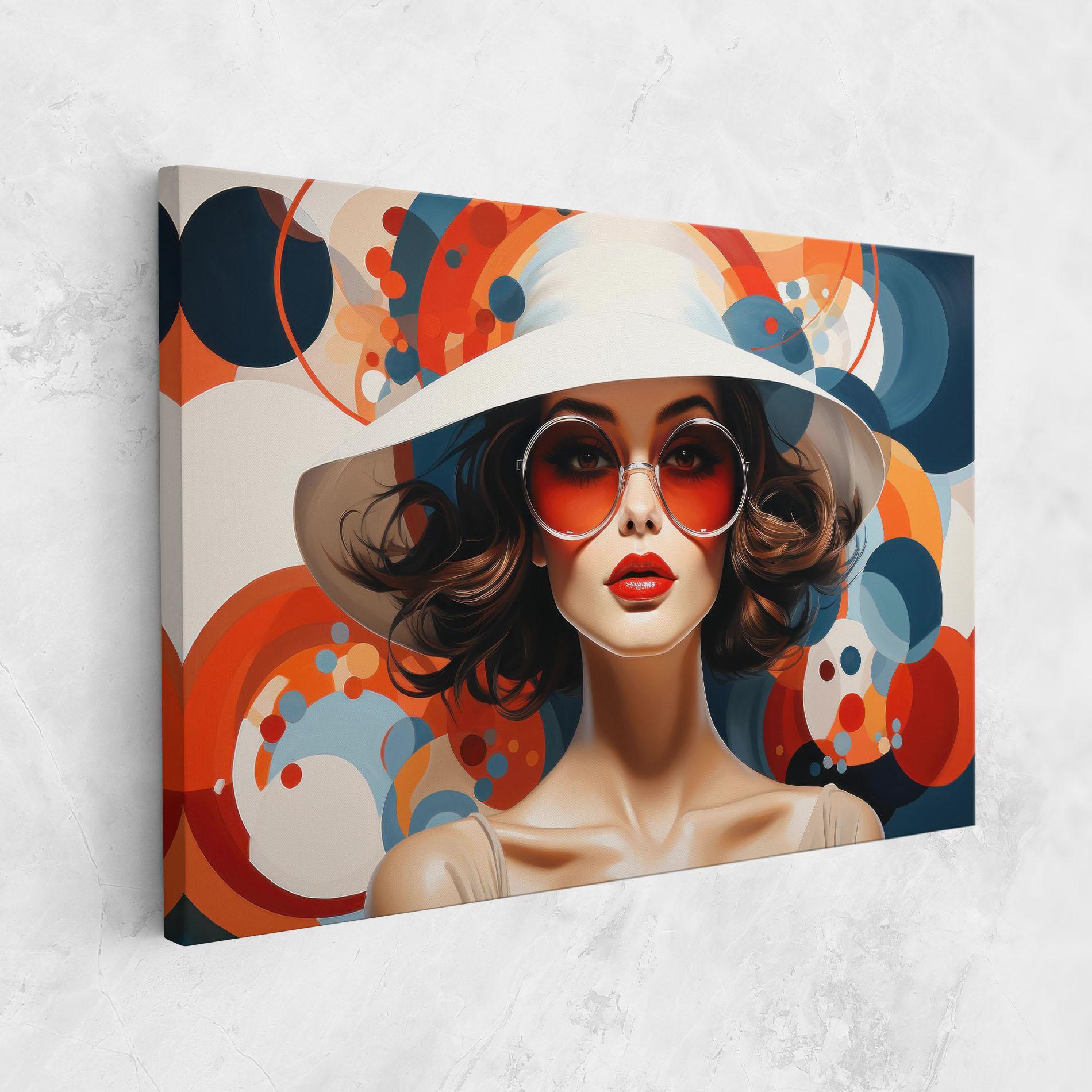 Tablou Canvas Big Glasses Woman mockup 1