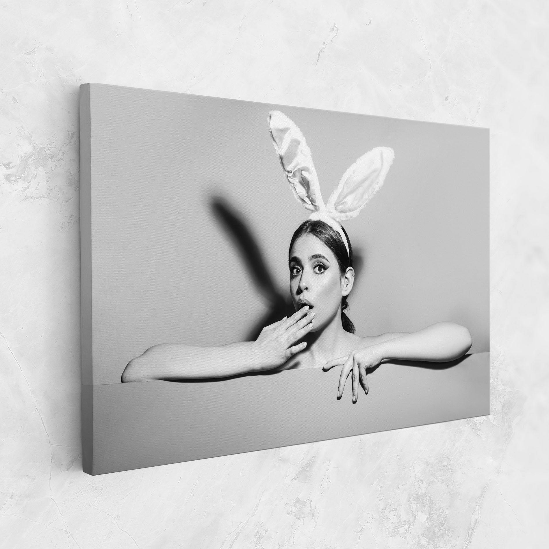 Tablou Canvas Bunny Ears Peeking mockup 1