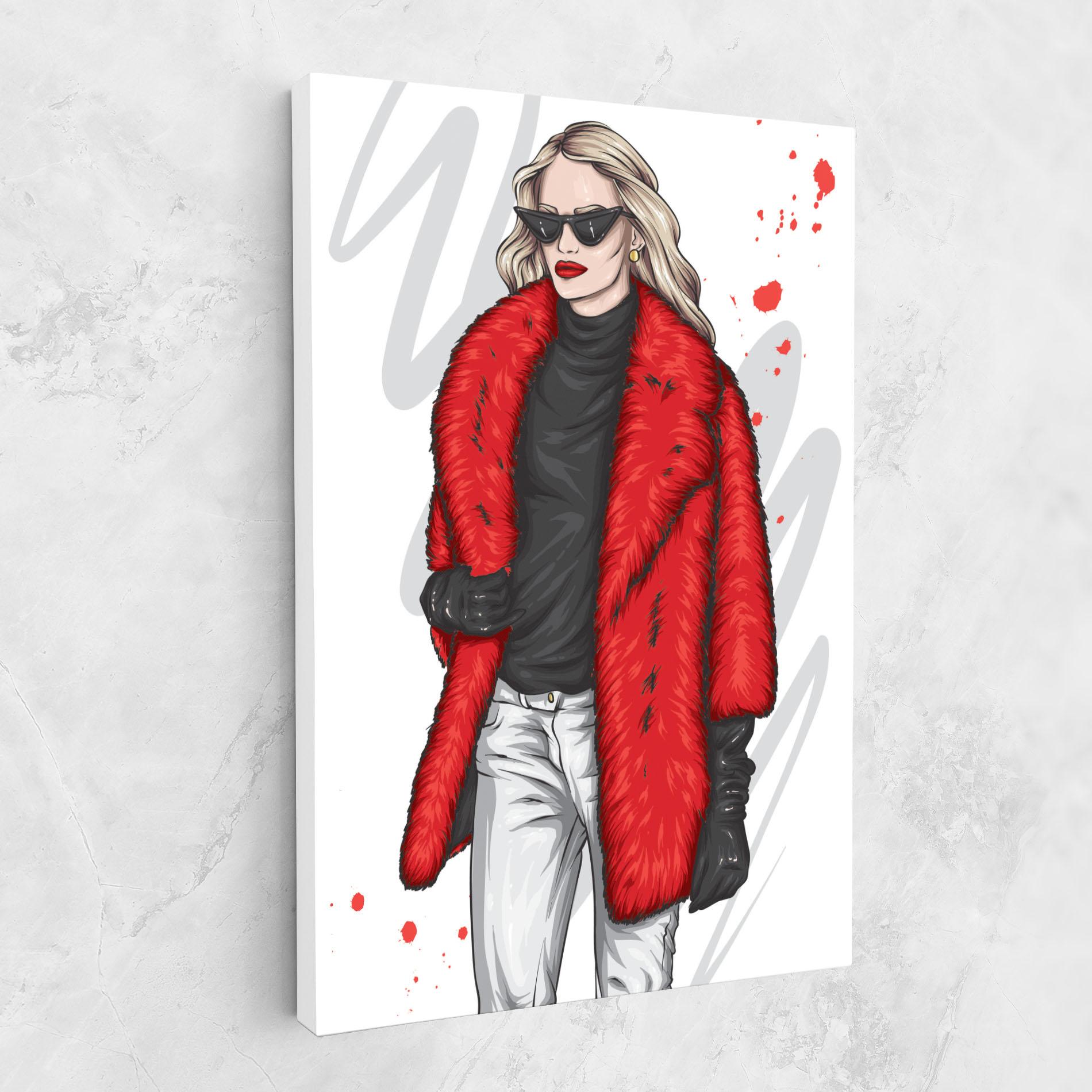 Tablou Canvas Black Blouse Woman mockup 1