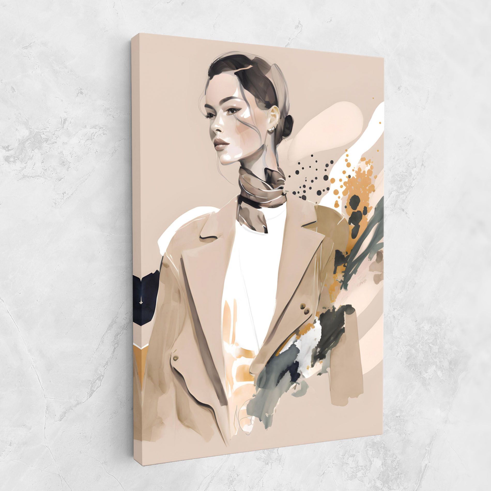 Watercolor Stylish Model mockup 1
