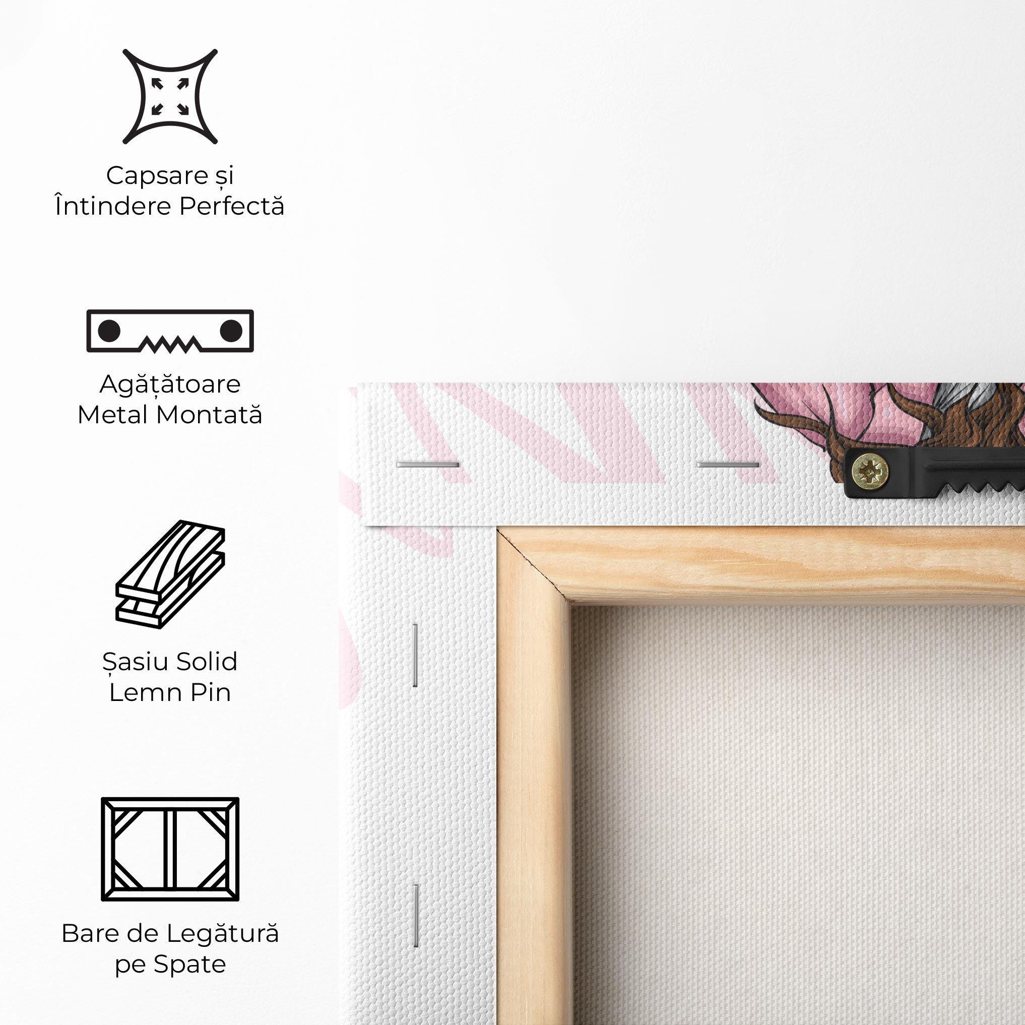 Tablou Canvas Pink Coat Woman mockup 5