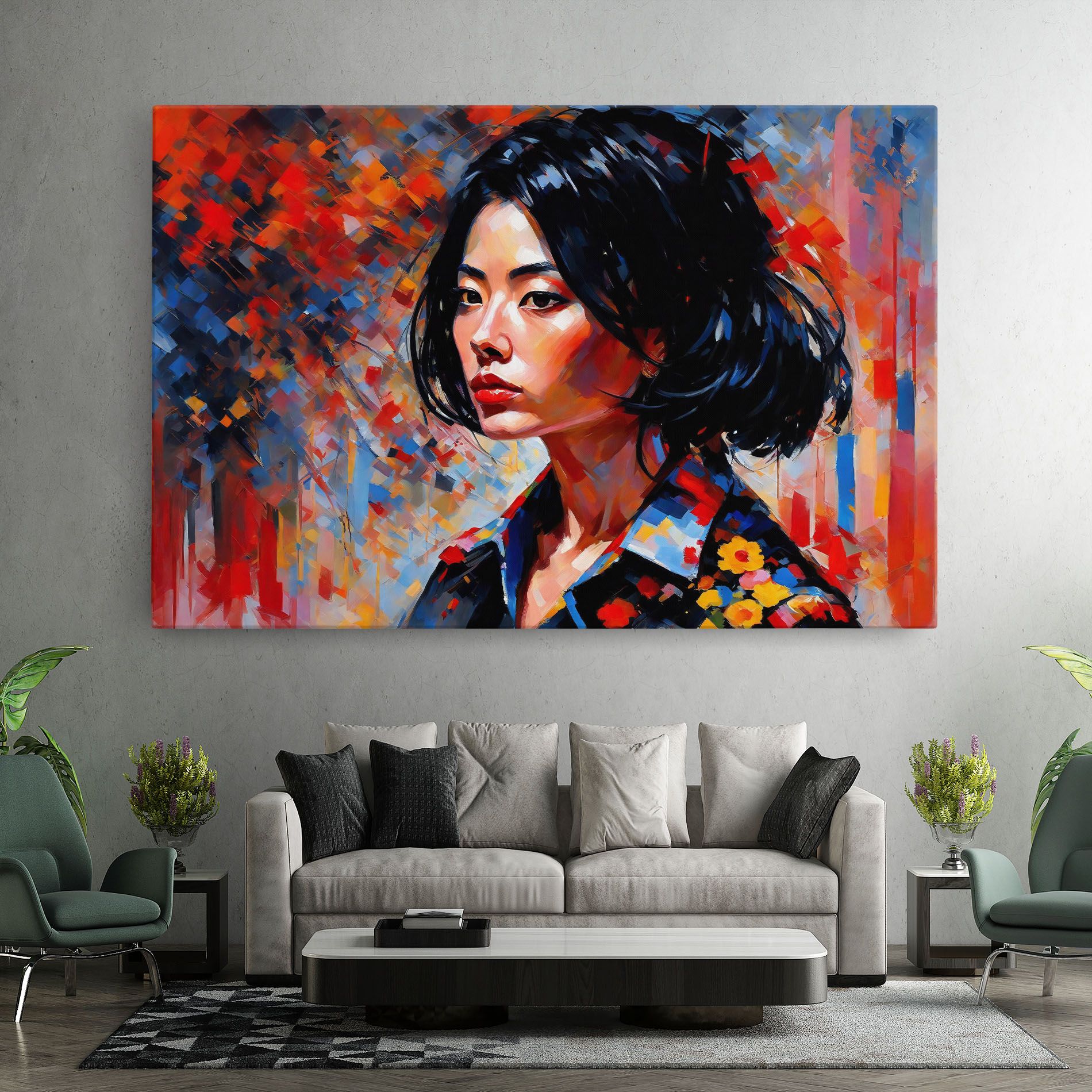 Beautiful Asian Woman mockup 7